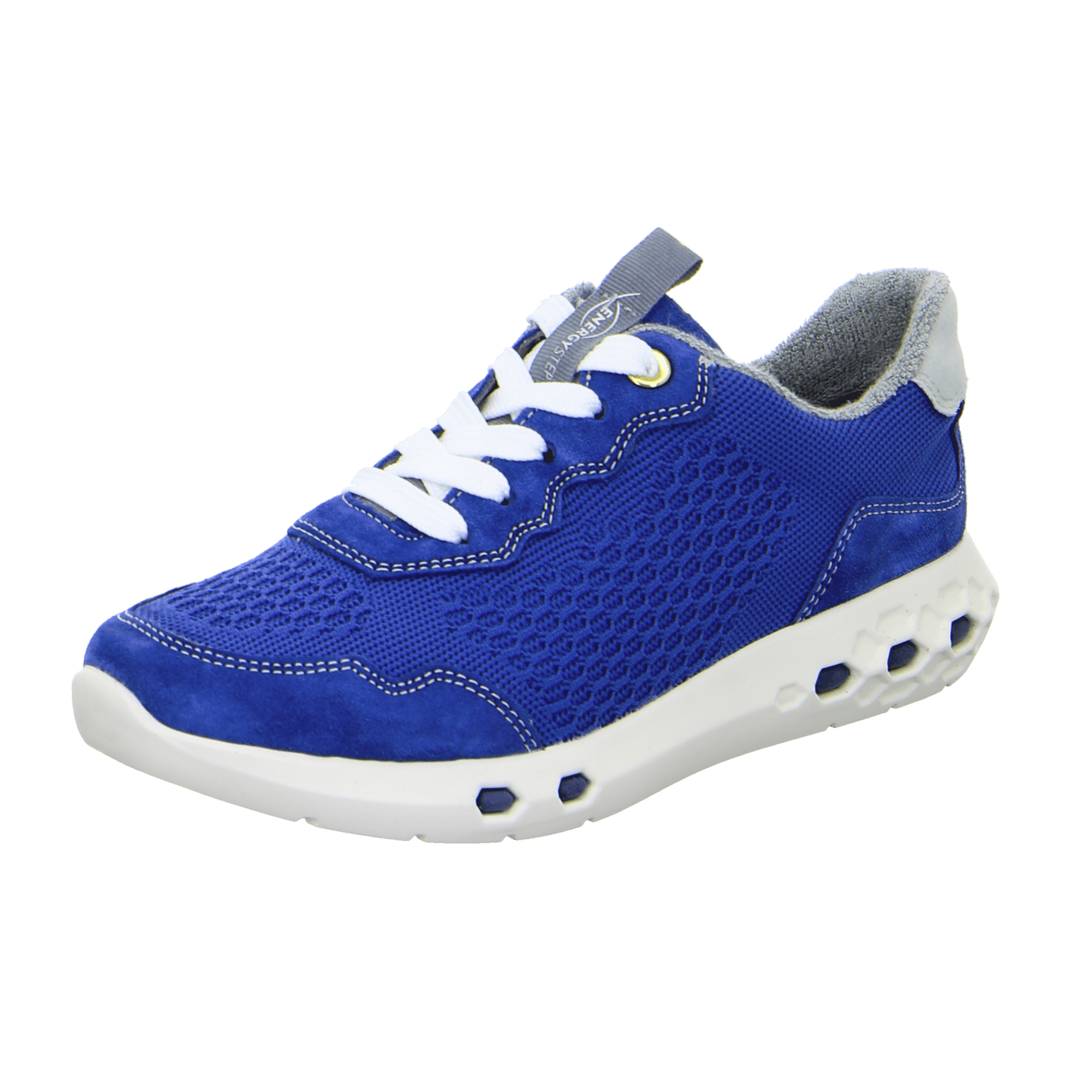 ARA Jumper Energystep Lace-Up Low-Top Sneakers for Women in Blue Mesh