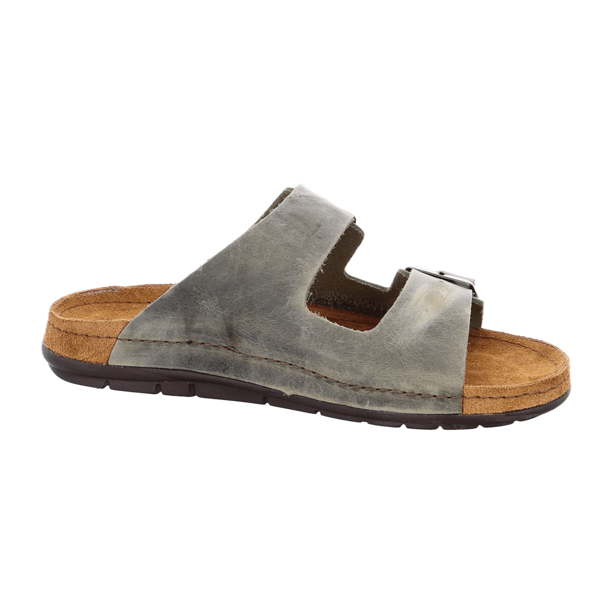 Rohde Men's Olive Green Leather Sandals with Buckle Spring Summer - Bartel-Shop
