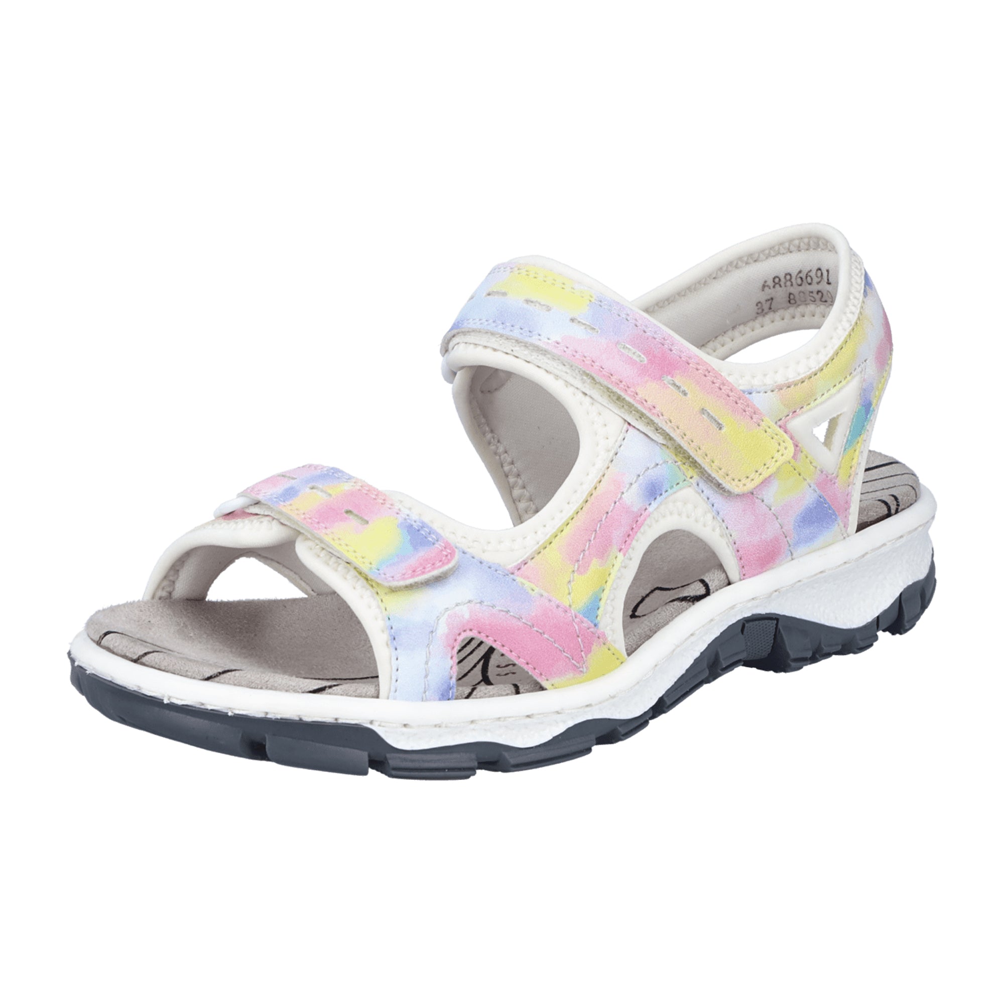Rieker FSK Women's Colorful Sandals with Velcro Closure for Spring/Summer