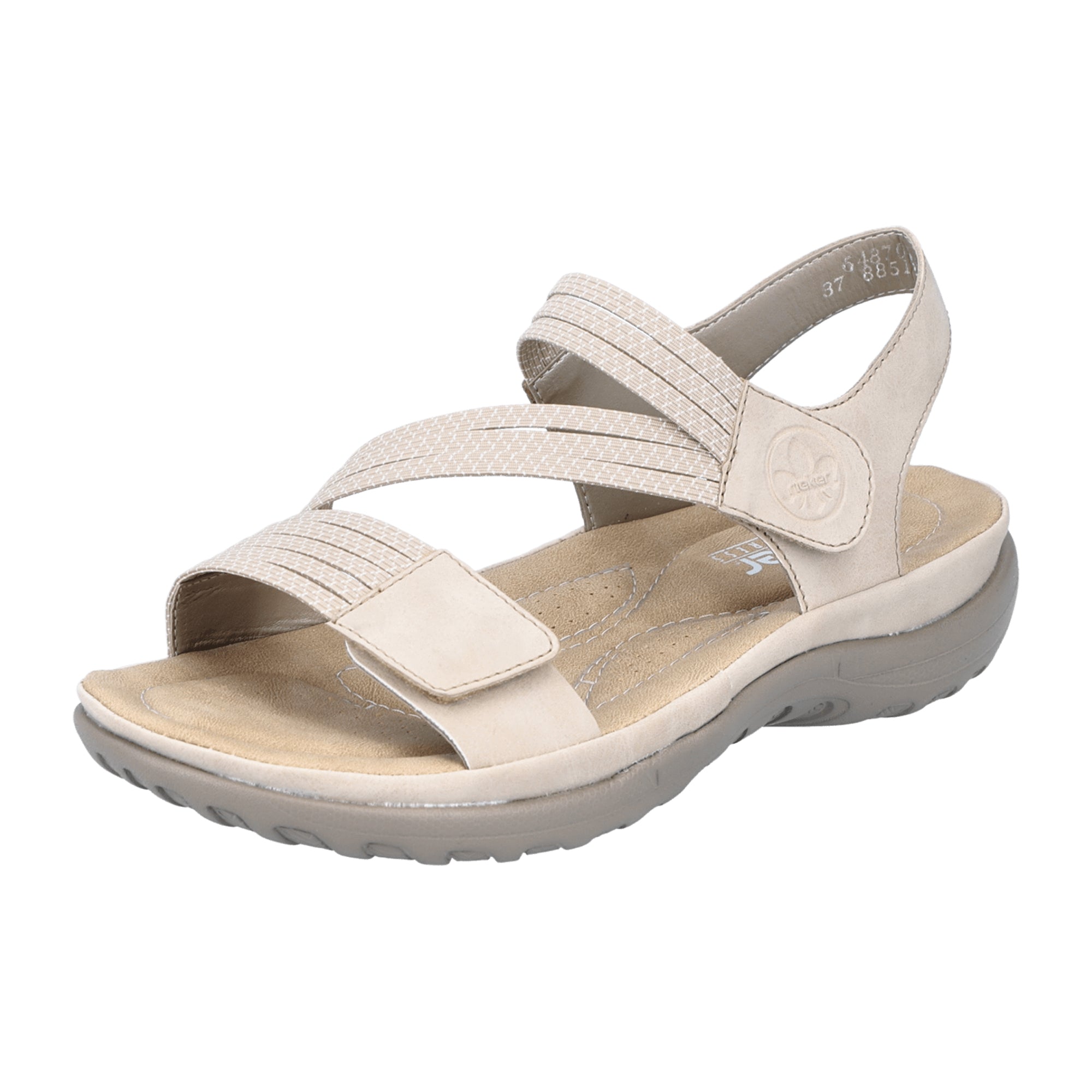 Rieker Morelia Women's Beige Sandals with Velcro Closure for