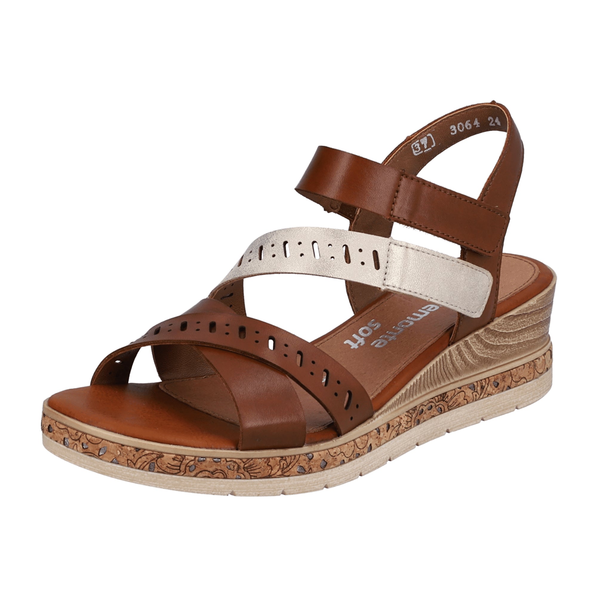 Remonte Odeon Eagle Alula Brown Women's Shoes with Velcro Closure