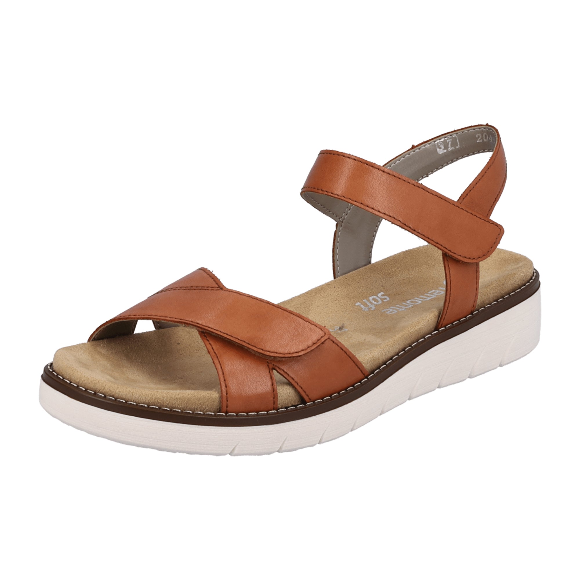 Remonte Women's Brown Sandals Leather Spring Summer Flat Heel Comfortable
