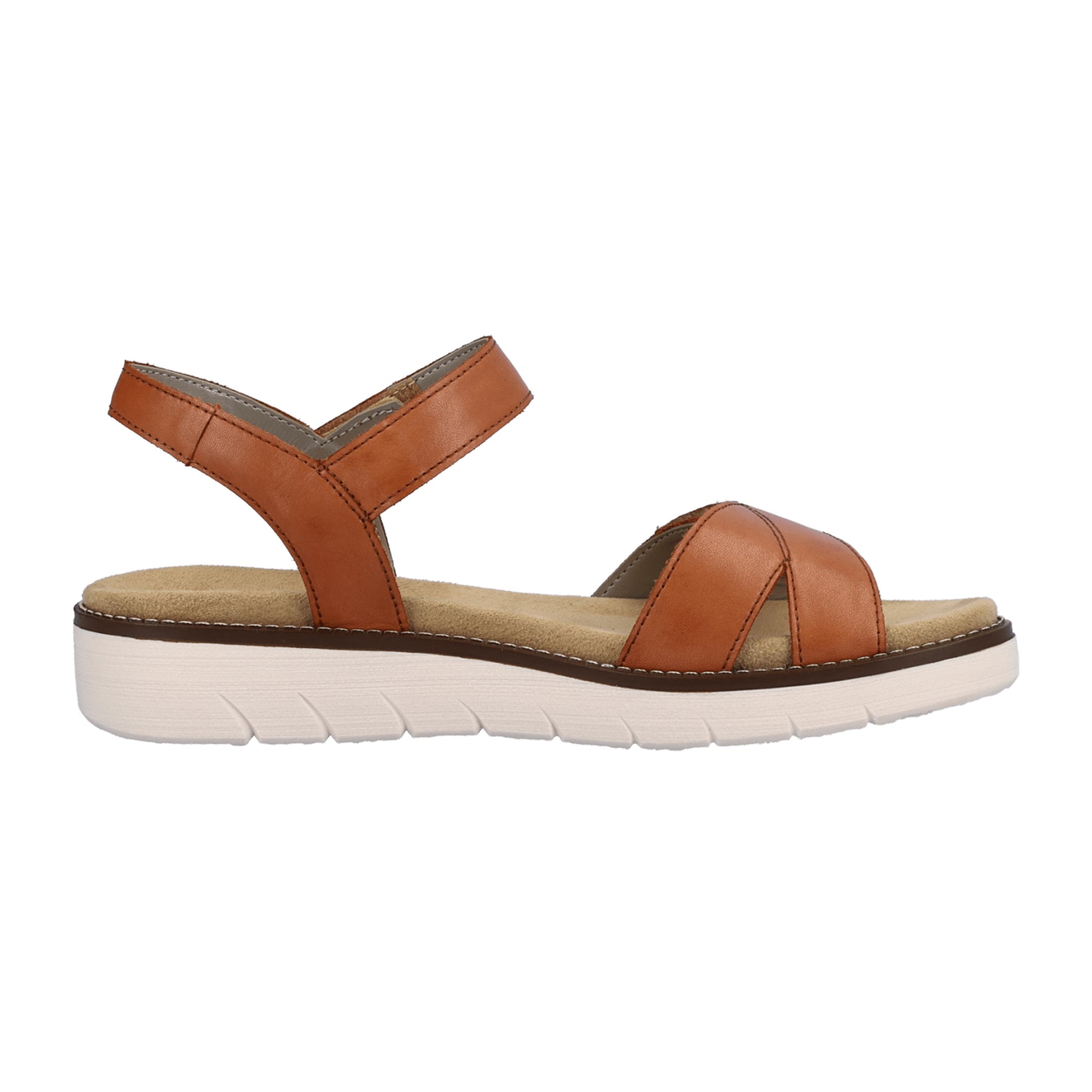 Remonte Women's Brown Sandals Leather Spring Summer Flat Heel Comfortable