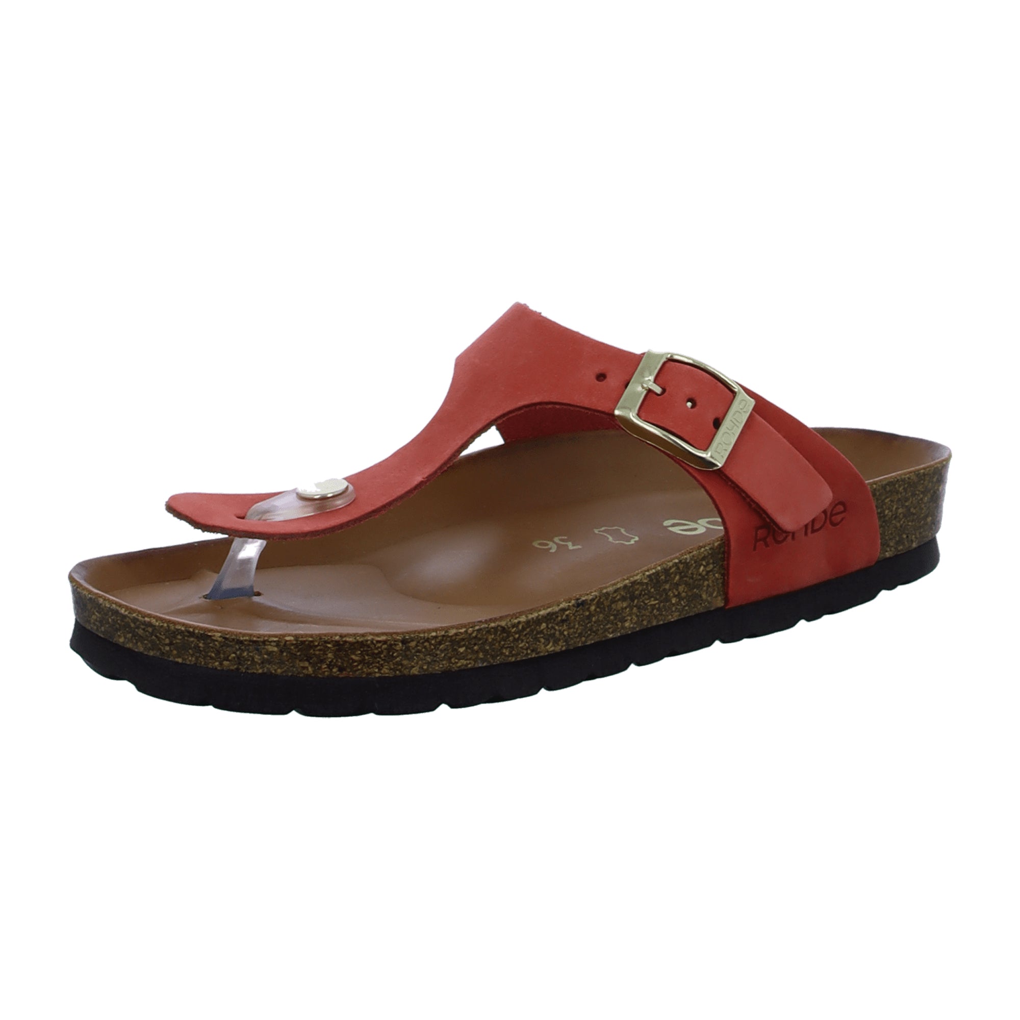 Rohde Women's Orange Leather Thong Sandals Spring Summer Collection