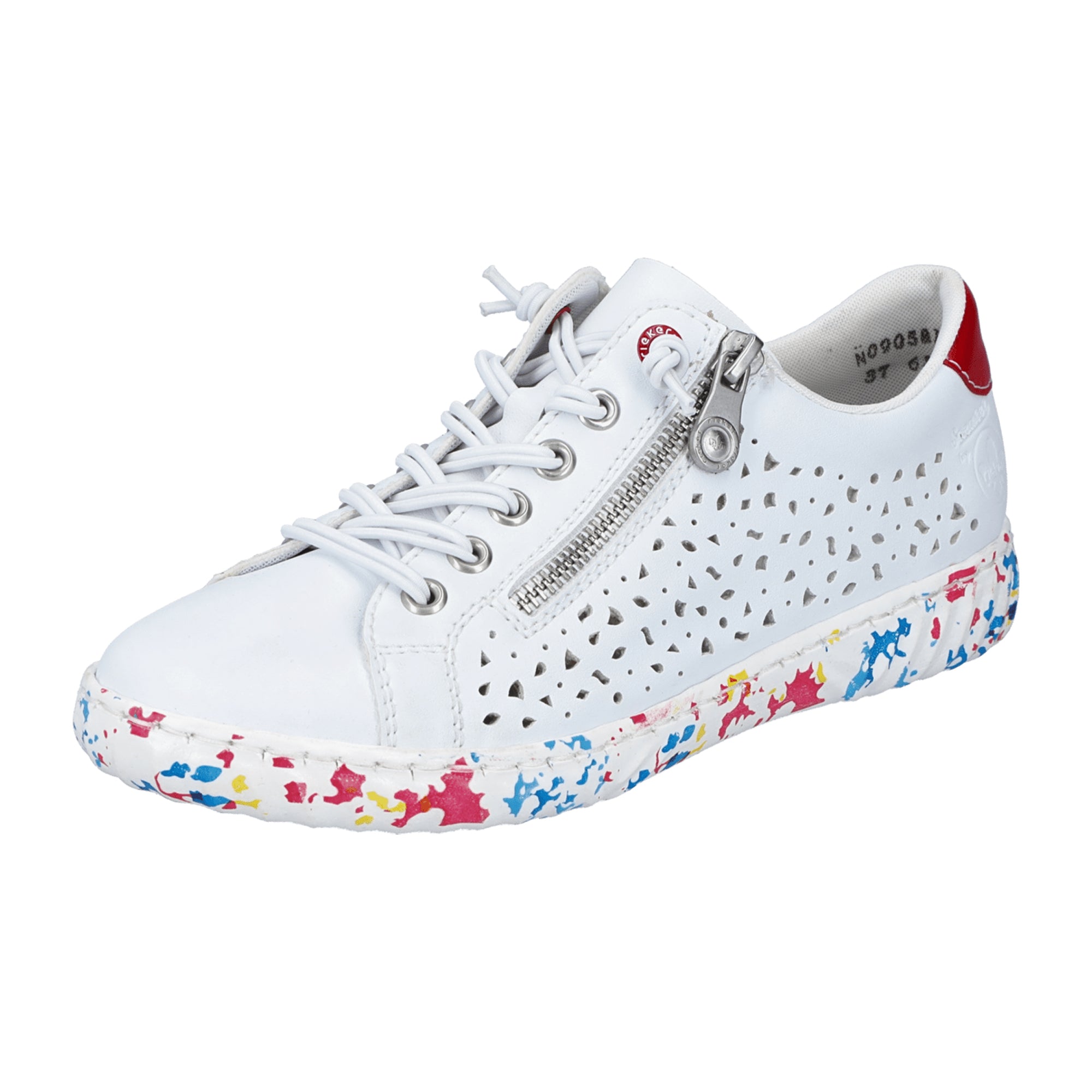 Rieker FSK Women's White Slip-On Shoes Synthetic Leather Round Toe
