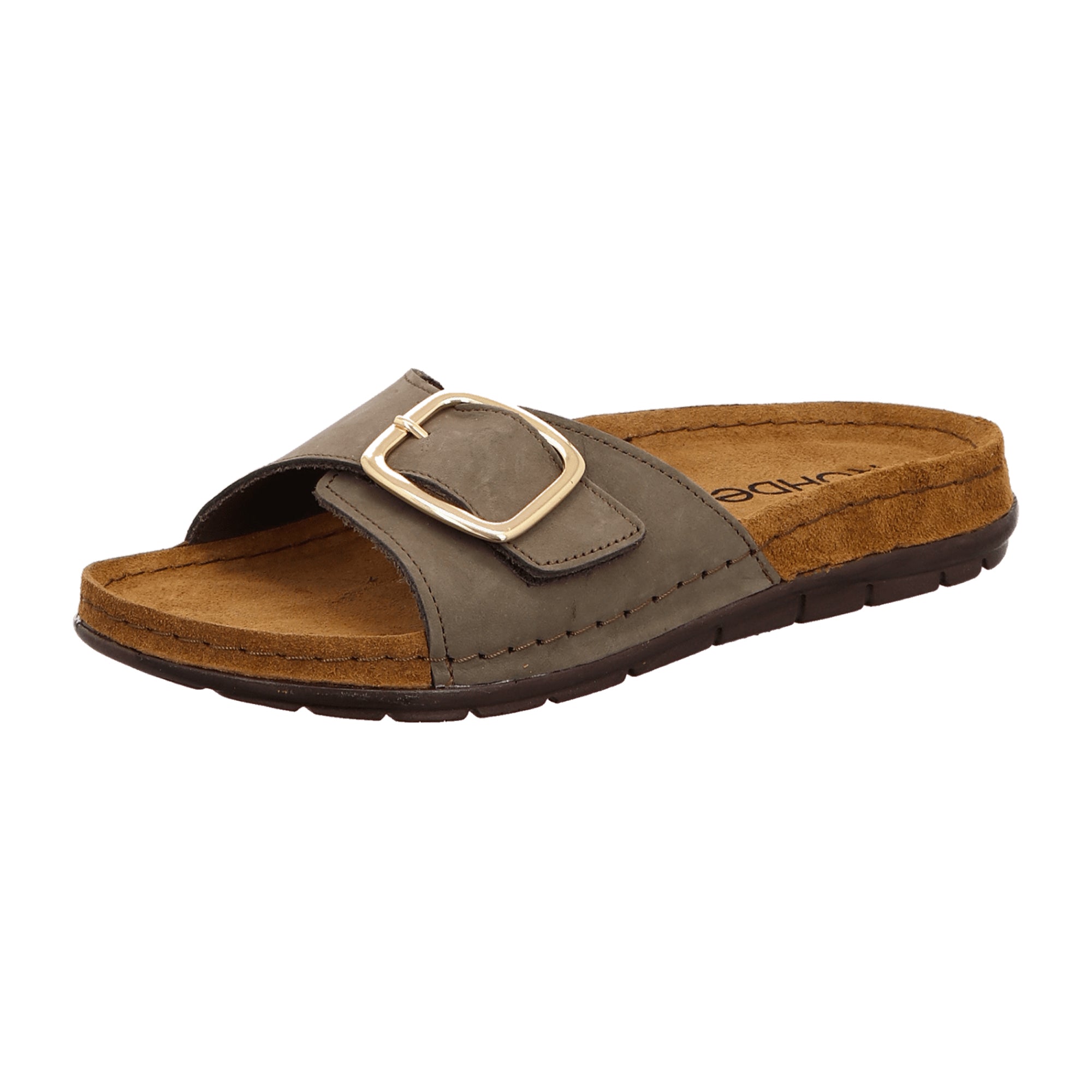 Rohde Brown Leather Women's Classic Sandals with Velcro Closure
