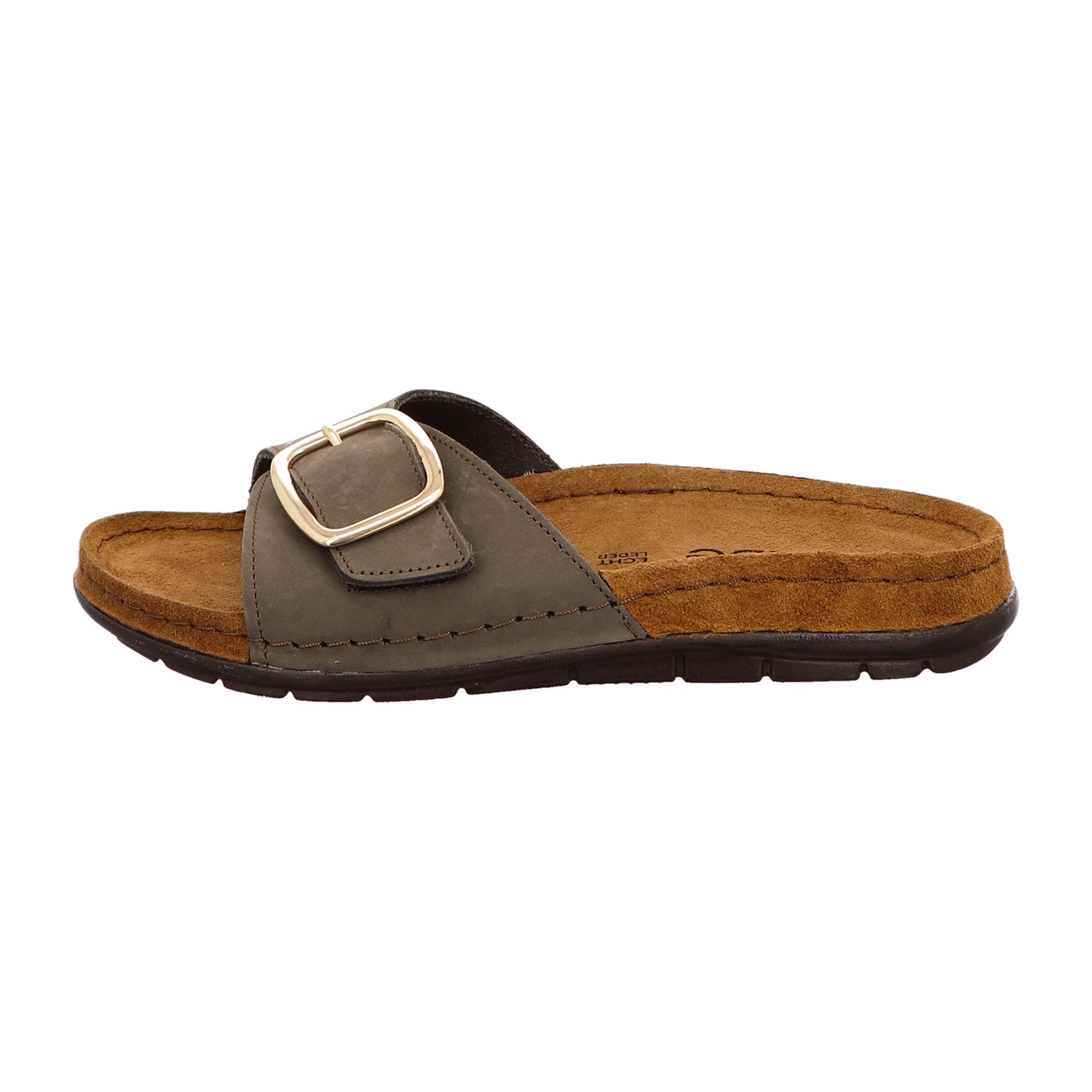 Rohde Brown Leather Women's Classic Sandals with Velcro Closure
