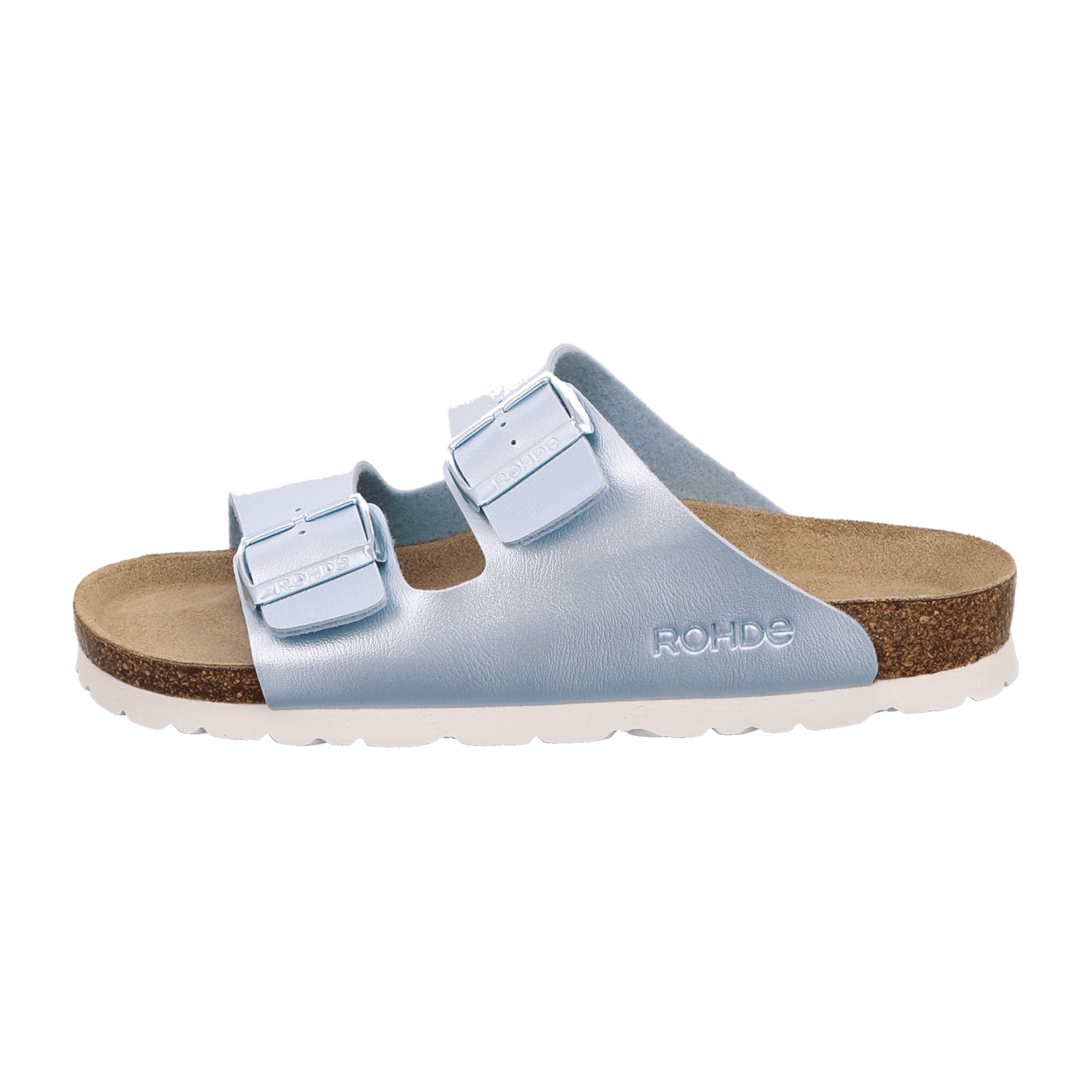 Rohde Classic Women's Slip-On Sandals Blue Synthetic Leather Spring Summer