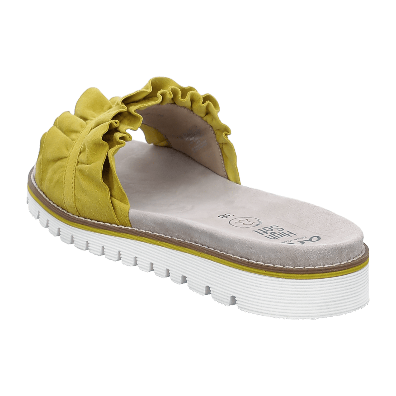 ARA Kent Sport Sandal Sunset for Women in Yellow Suede with Leather Lining
