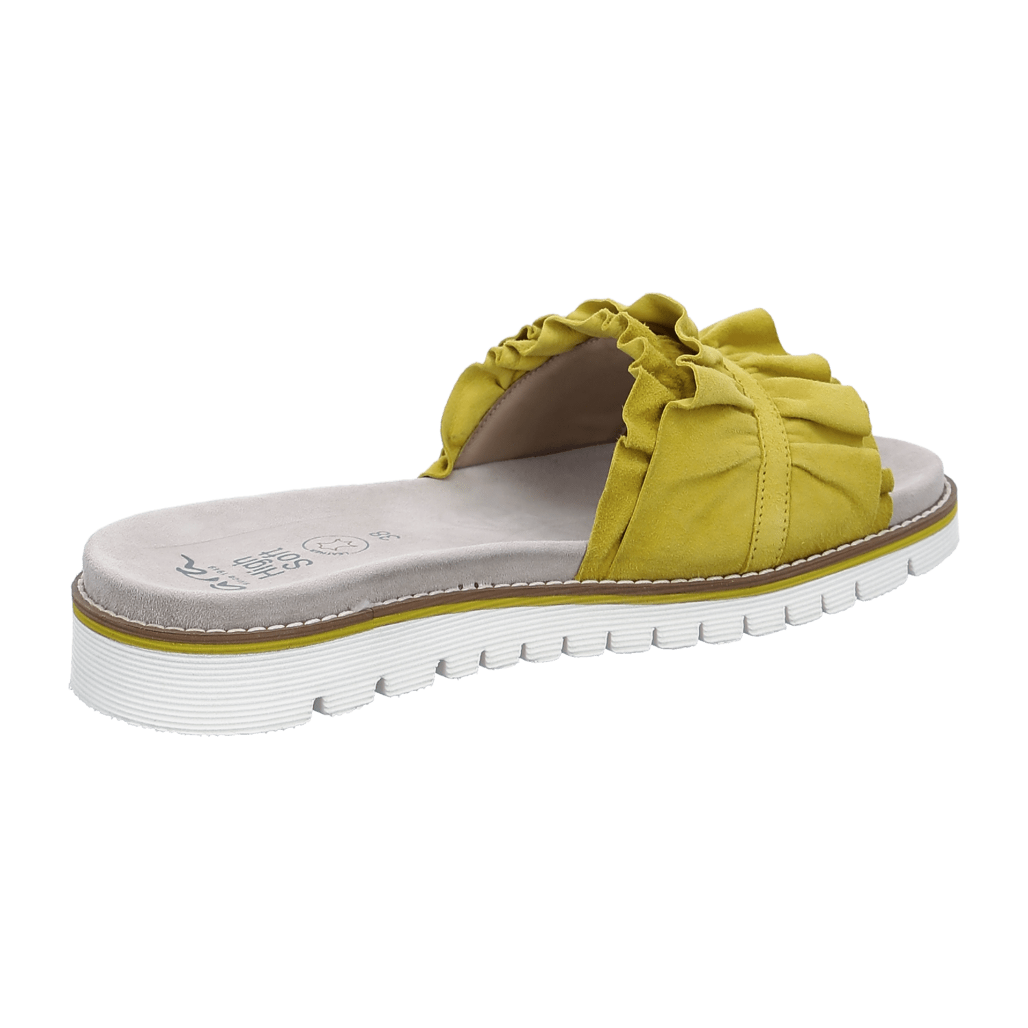 ARA Kent Sport Sandal Sunset for Women in Yellow Suede with Leather Lining