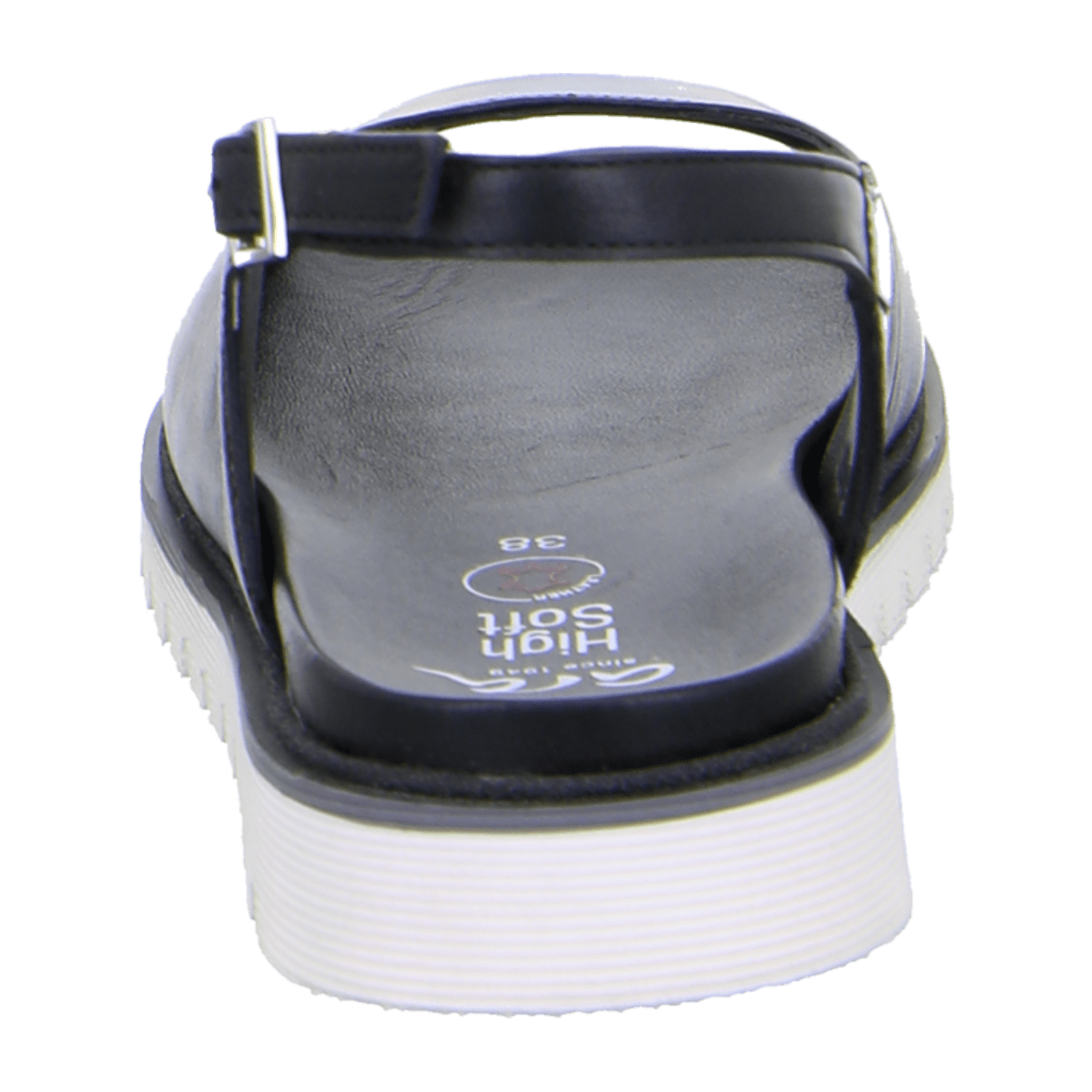 ARA Kent Sport Sandal for Women in Black Smooth Leather with Hook-and-Loop Closure