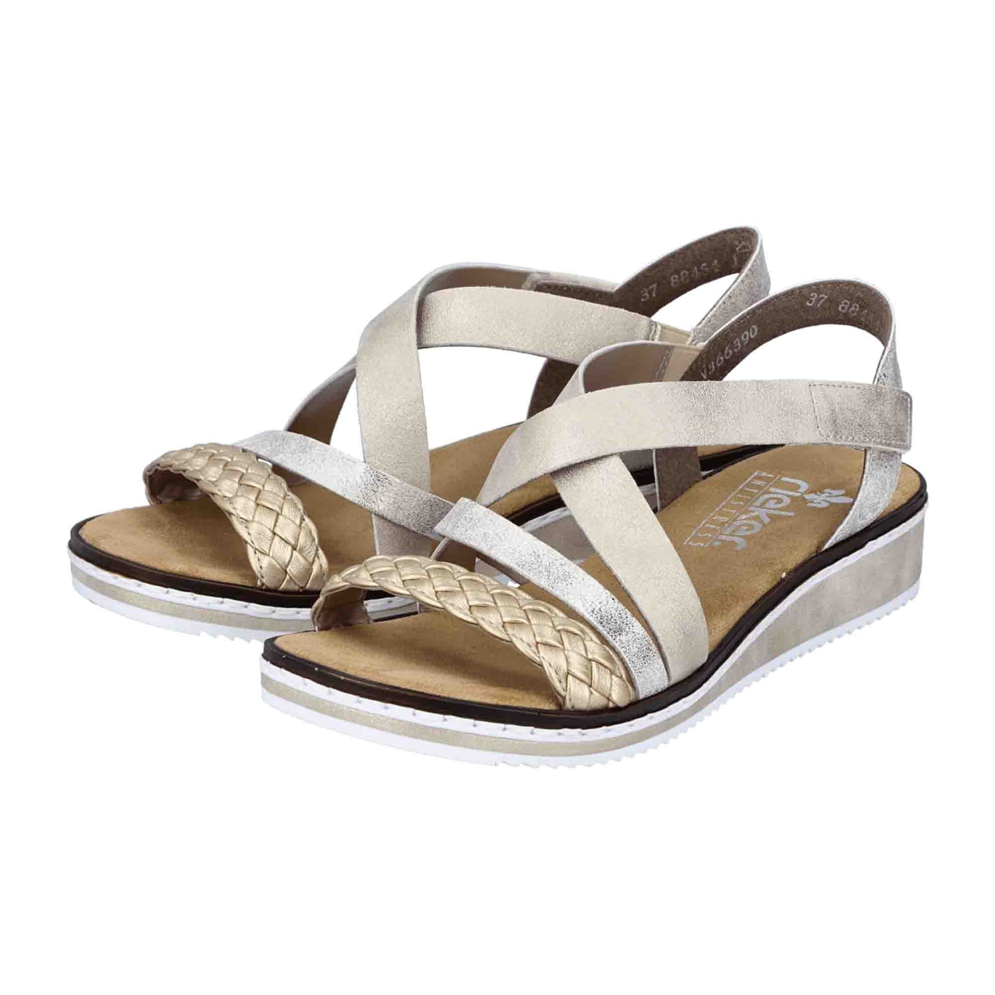 Rieker V3663-90 Women's Gold Sandals Spring Summer Collection - Bartel-Shop