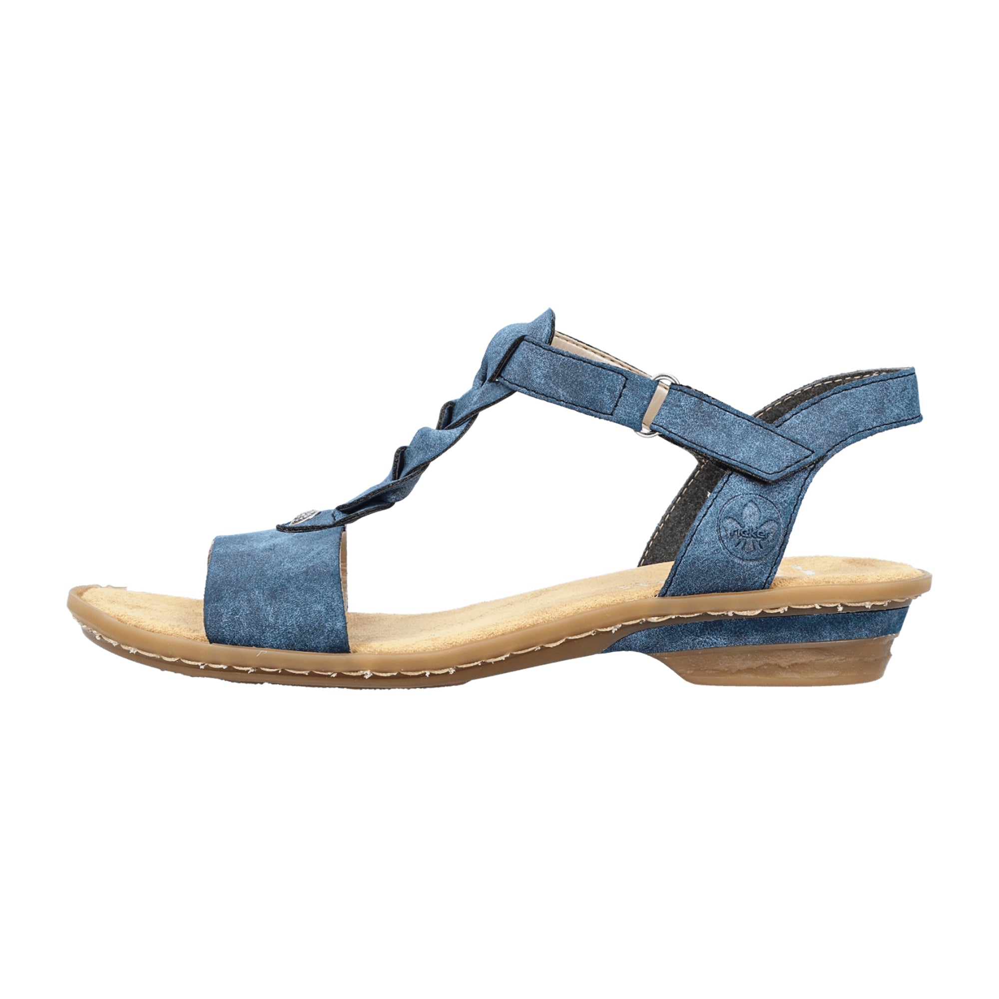 Rieker Comfortable Blue Sandals for Women Spring Summer Fashion
