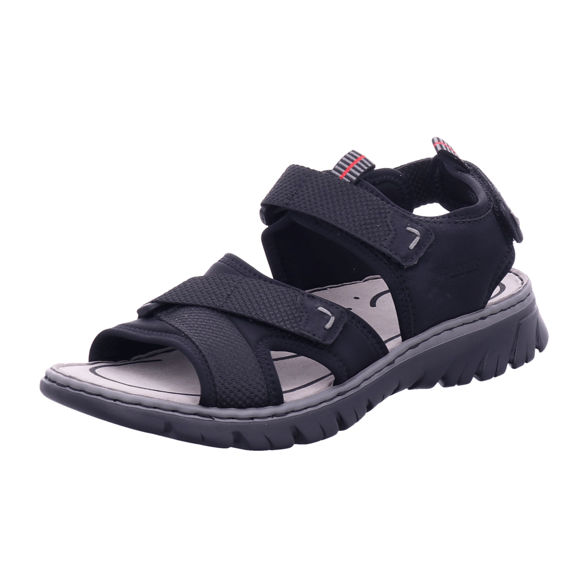 Rieker Men's Black Sandals for Spring and Summer