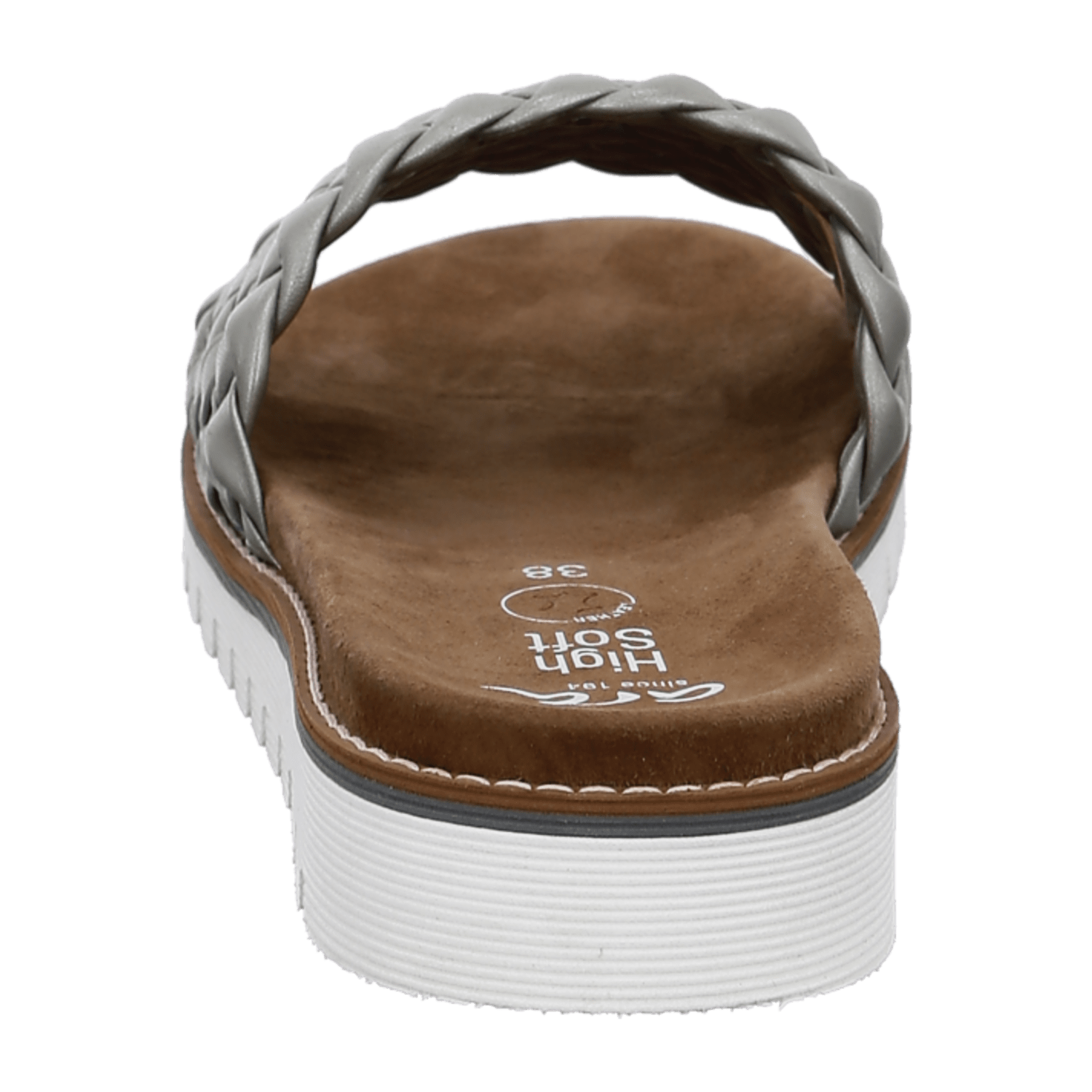 ARA Kent Sport Sandals for Women in Grey Smooth Leather with Hook-and-Loop Fastening