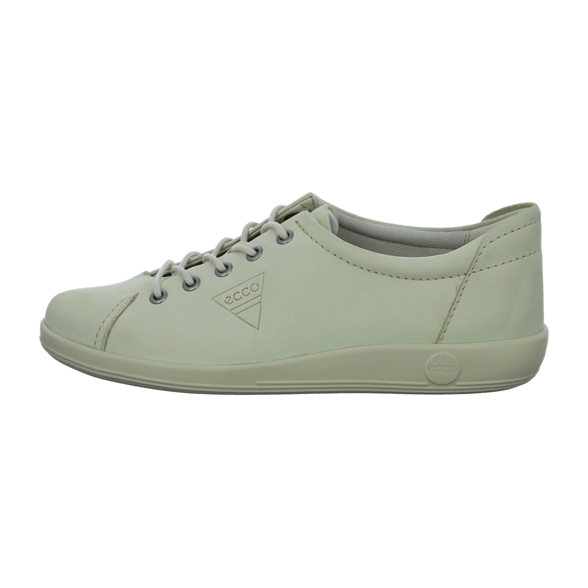 Ecco Soft 2.0 Women's Beige Leather Lace-up Shoes - Comfortable & Stylish