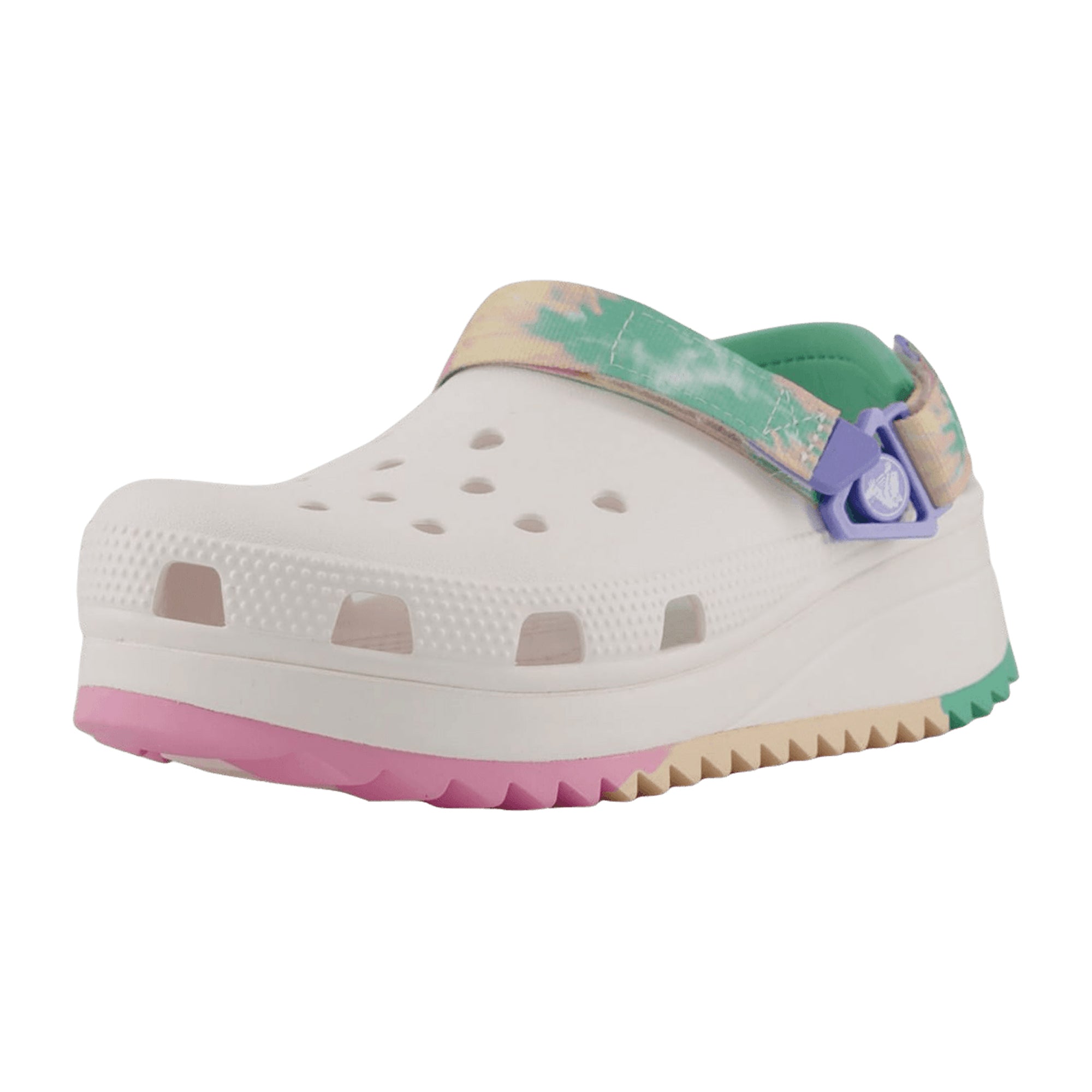 Crocs Classic Hiker Ombre Kids' Clog - Stylish White Gradient, Lightweight Footwear