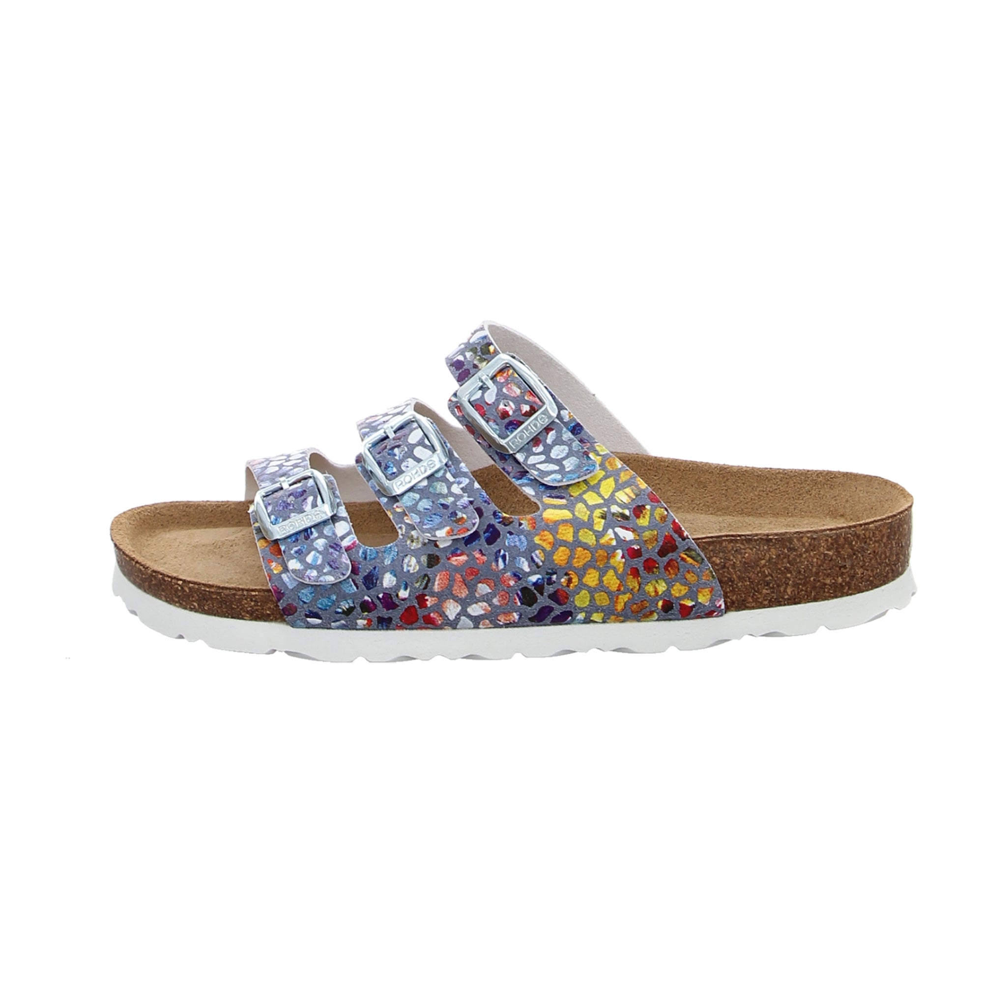 Rohde Alba Colorful Women's Leather Sandals with Strap Closure