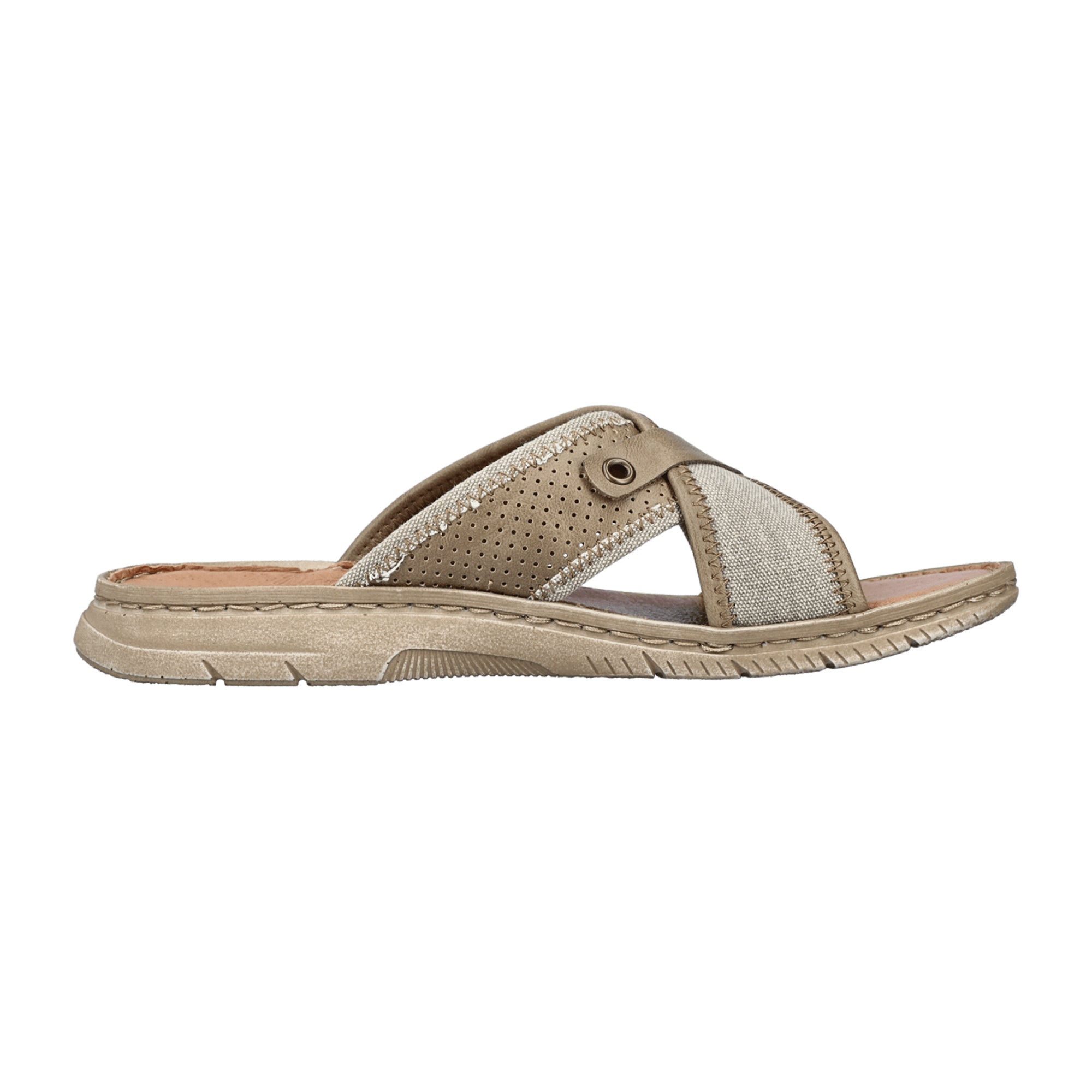 Rieker Men's Beige Slip-On Sandals for Spring and Summer - Bartel-Shop