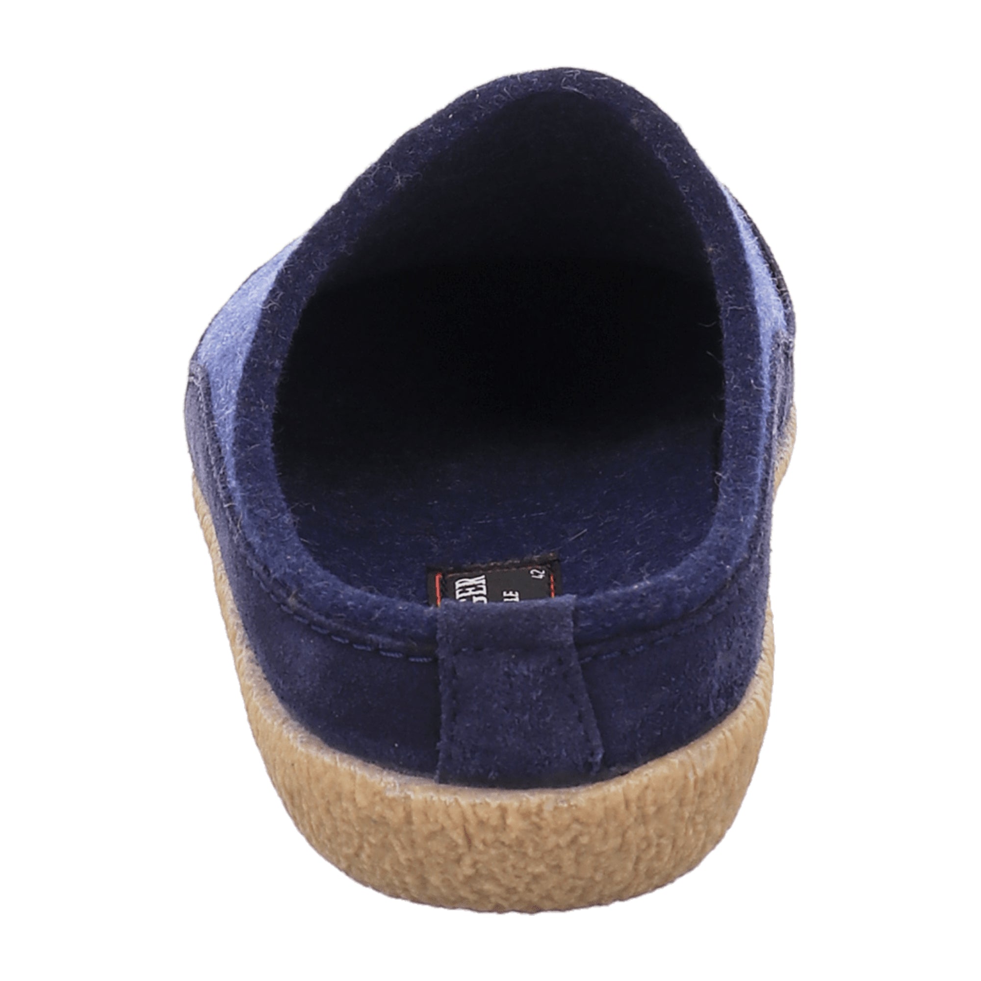 Haflinger Men's Slippers - Durable Blue Wool, Comfort Fit