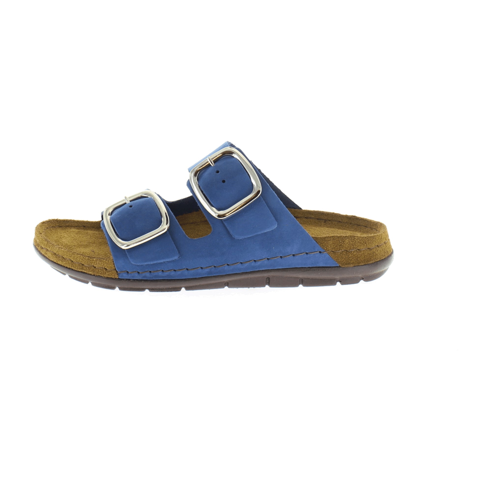 Rohde Rodigo-D Women's Blue Nubuck Leather Sandals with Adjustable Straps