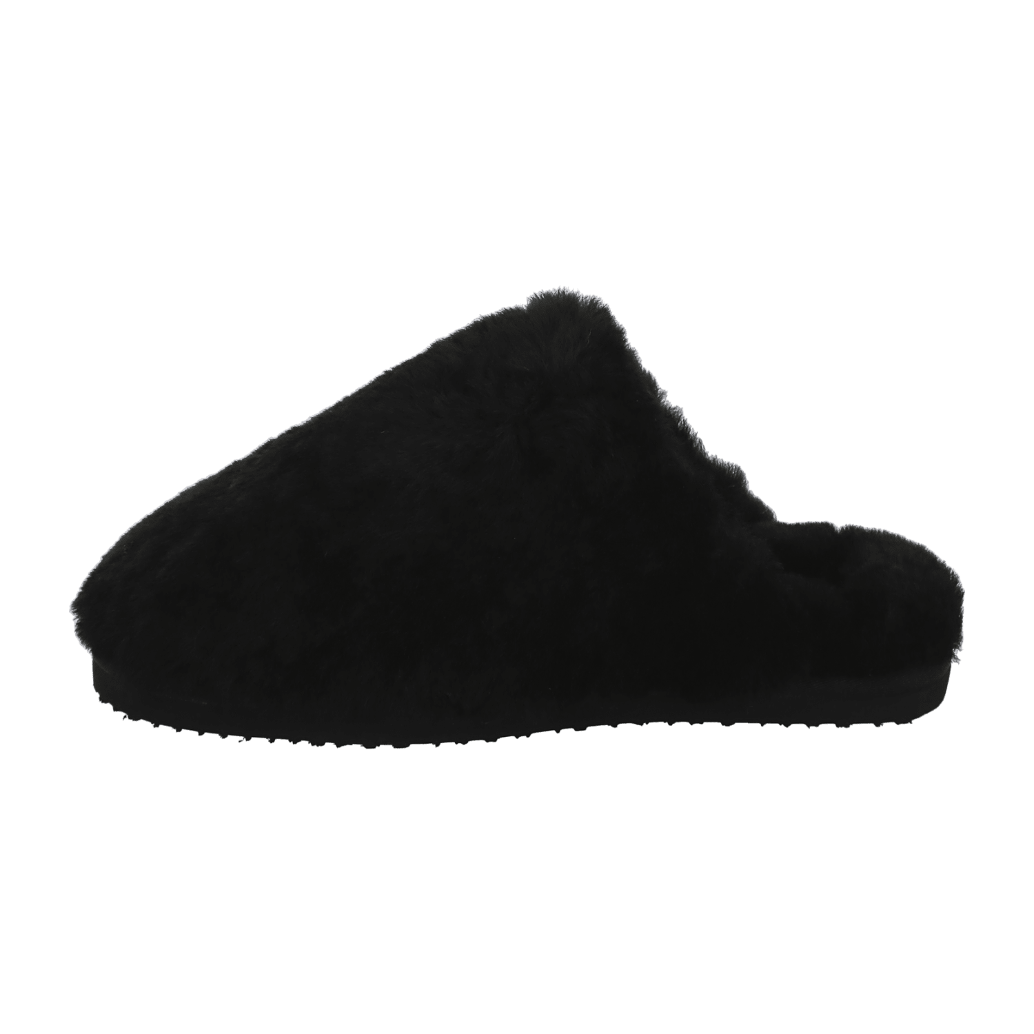ARA Cosy Women's Slipper Lambswool Fur Black Round Toe EVA Sole