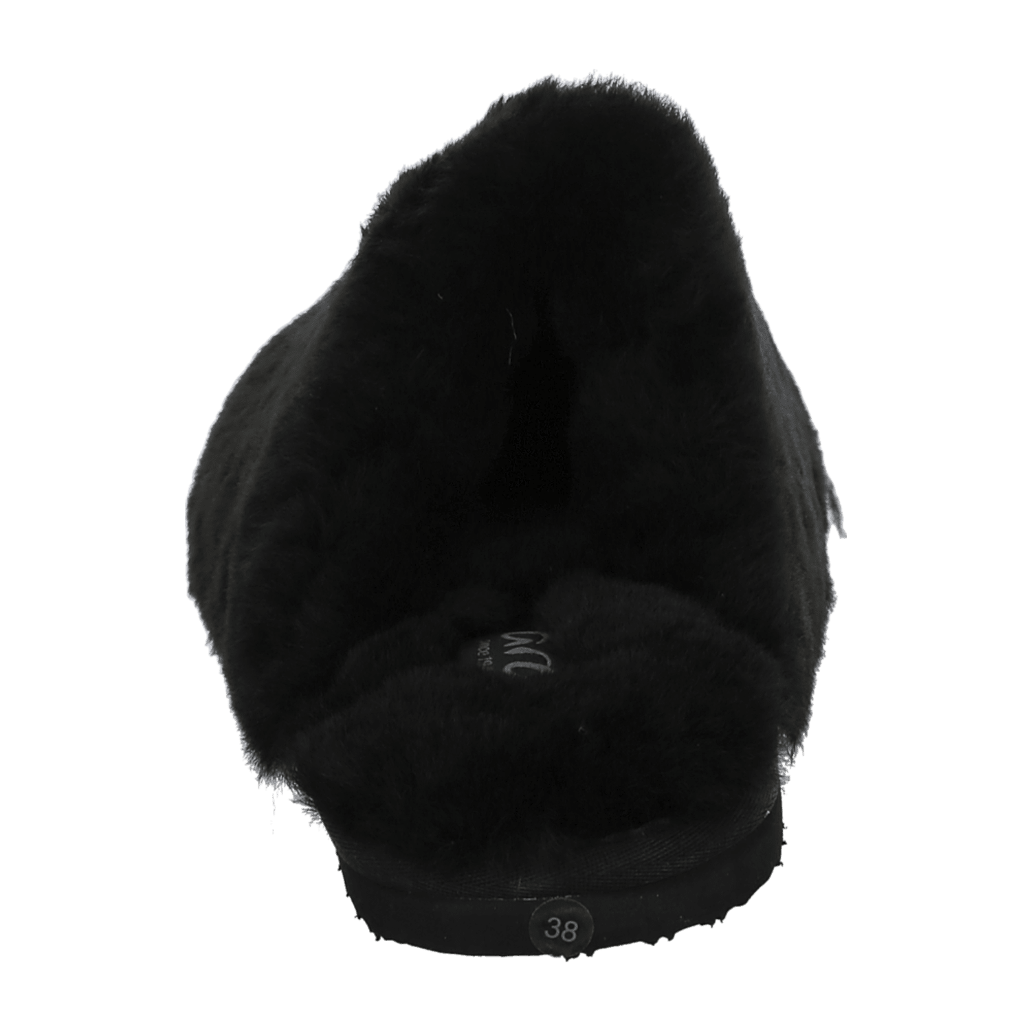 ARA Cosy Women's Slipper Lambswool Fur Black Round Toe EVA Sole