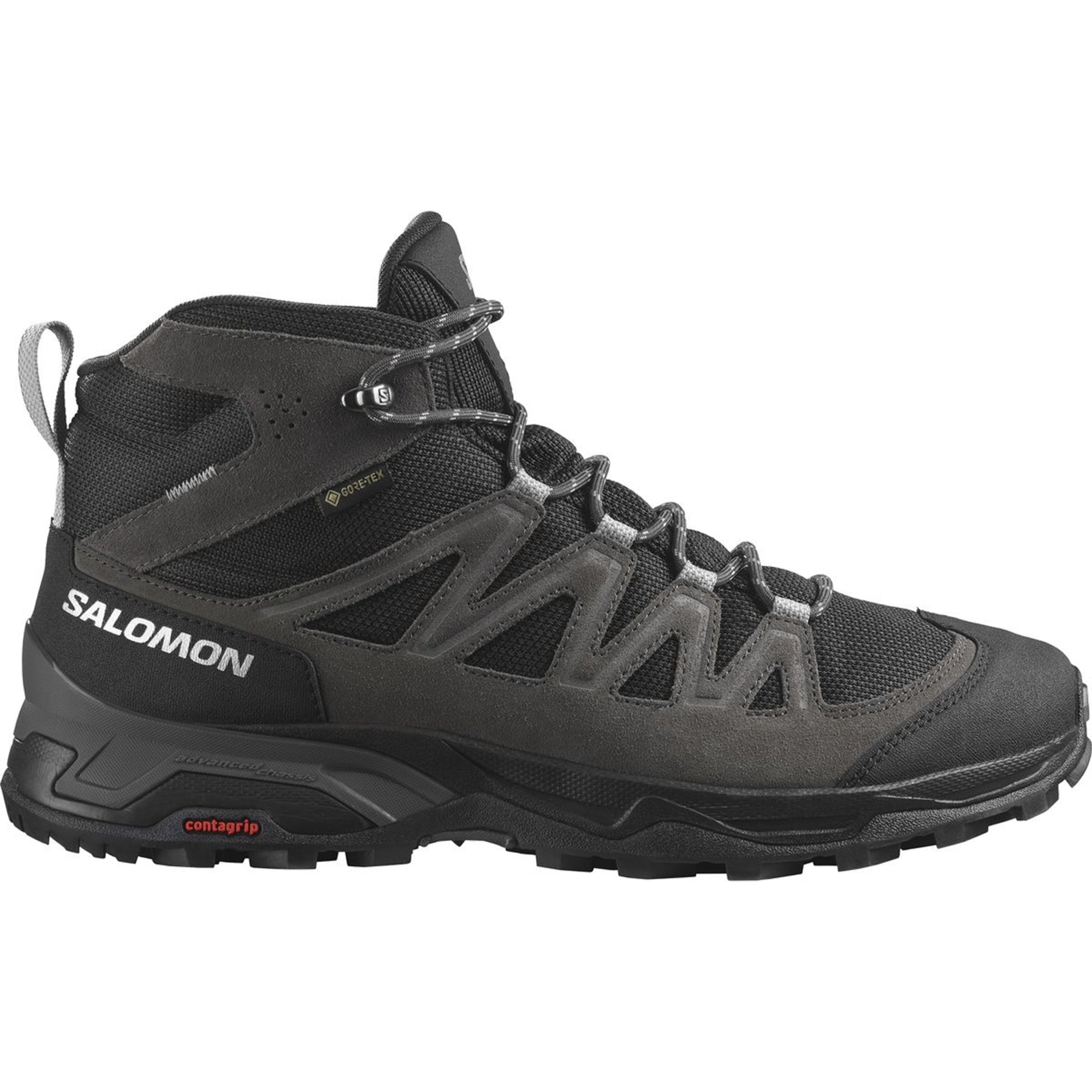 Salomon X WARD LEATHER MID GTX for men, black, shoes