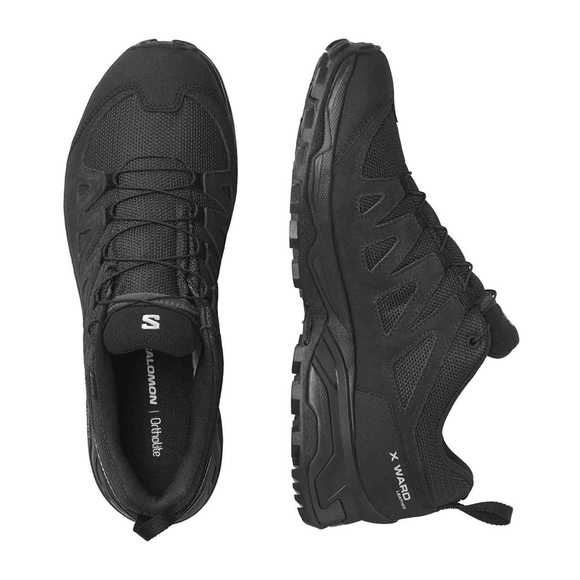 Salomon shoes X WARD LEATHER GTX Vinkha/Bl for men, black