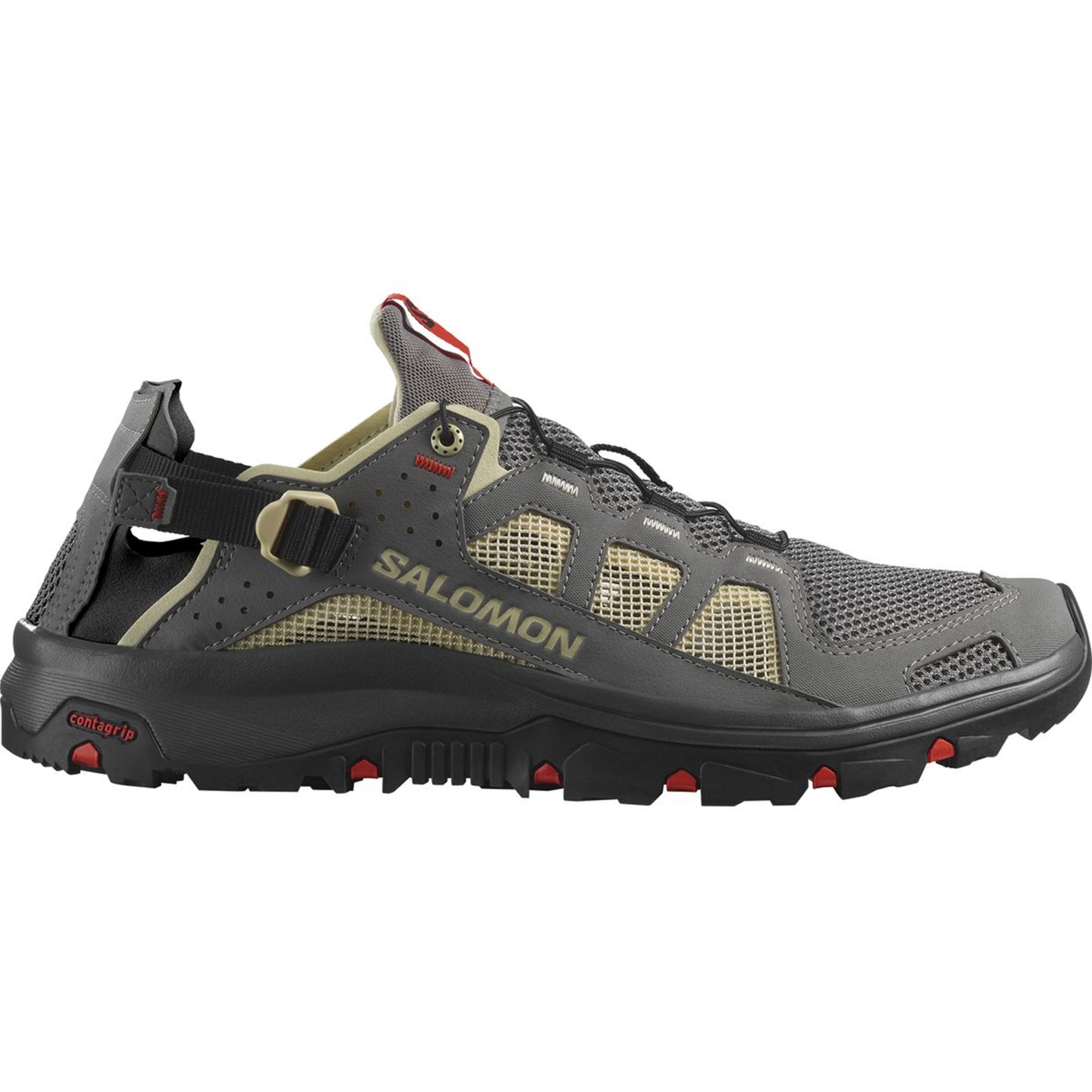 Salomon Techamphib pewter for men, gray, shoes