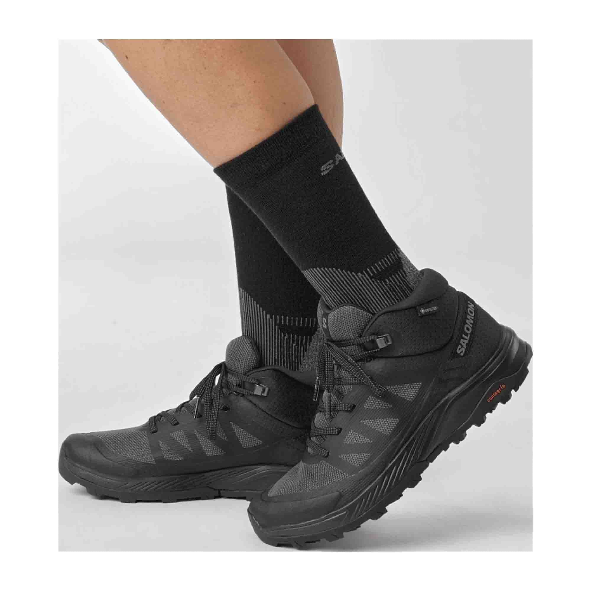 Salomon shoes OUTRISE MID GTX W Black for women, black