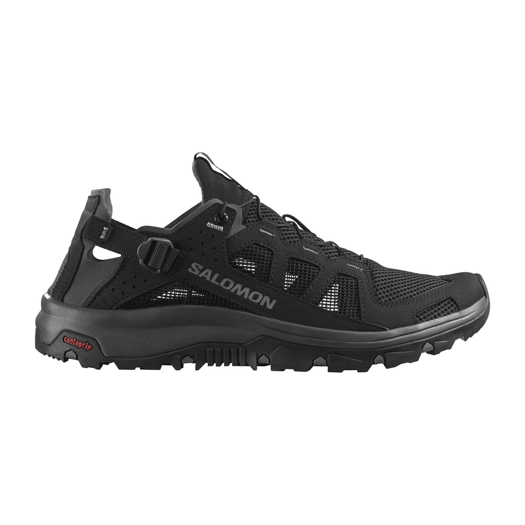 Salomon Techamphib pewter for men, black, shoes