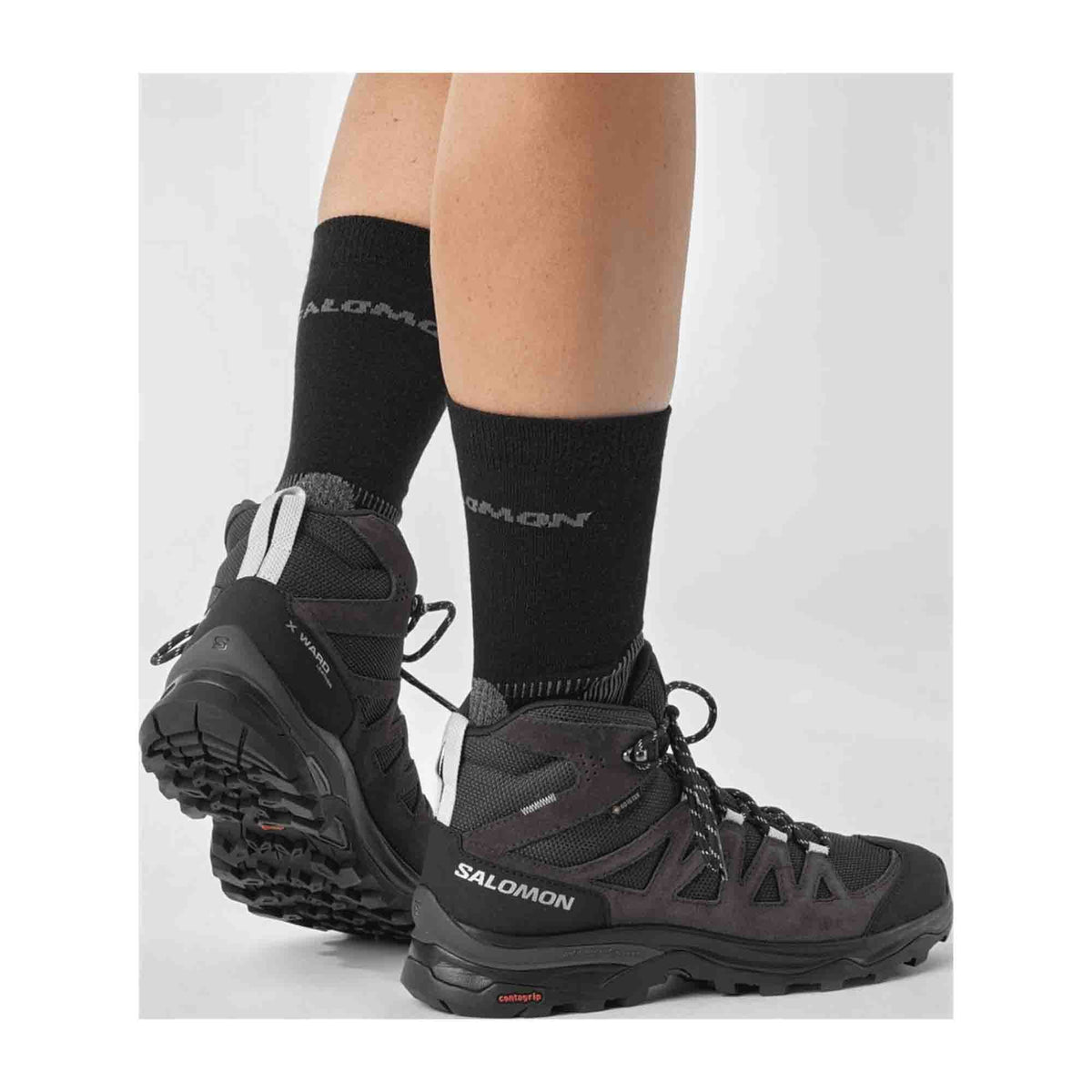 Salomon shoes X WARD LEATHER MID GTX W Ind for women, gray - Bartel-Shop