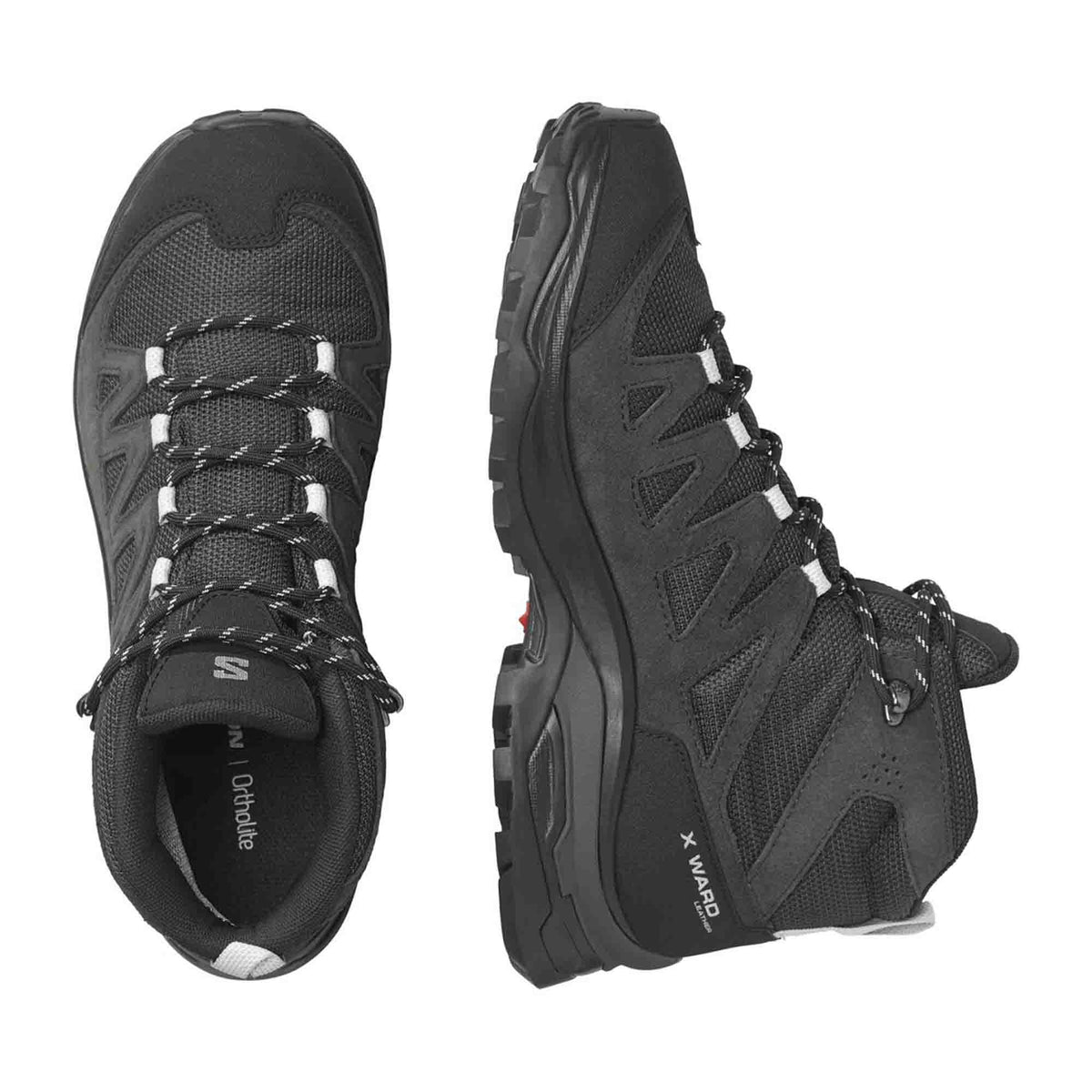 Salomon shoes X WARD LEATHER MID GTX W Ind for women, gray - Bartel-Shop