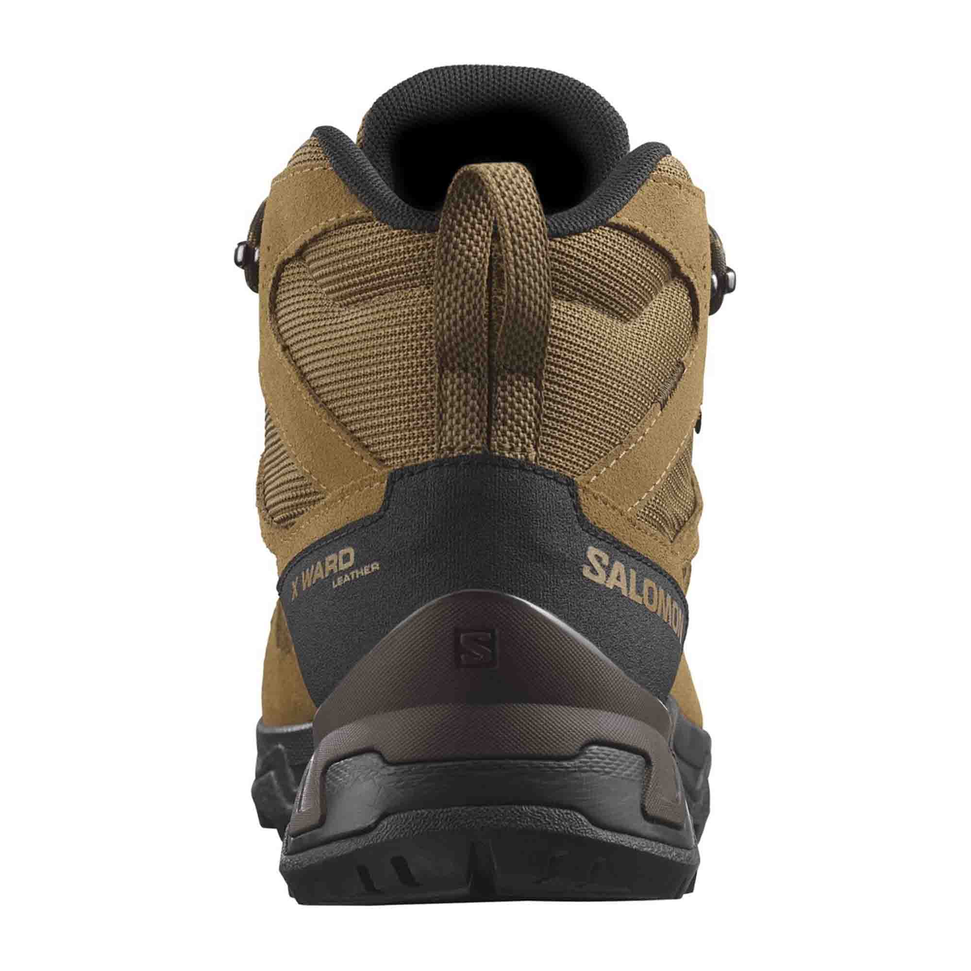 Salomon X WARD LEATHER MID GTX for men, brown, shoes