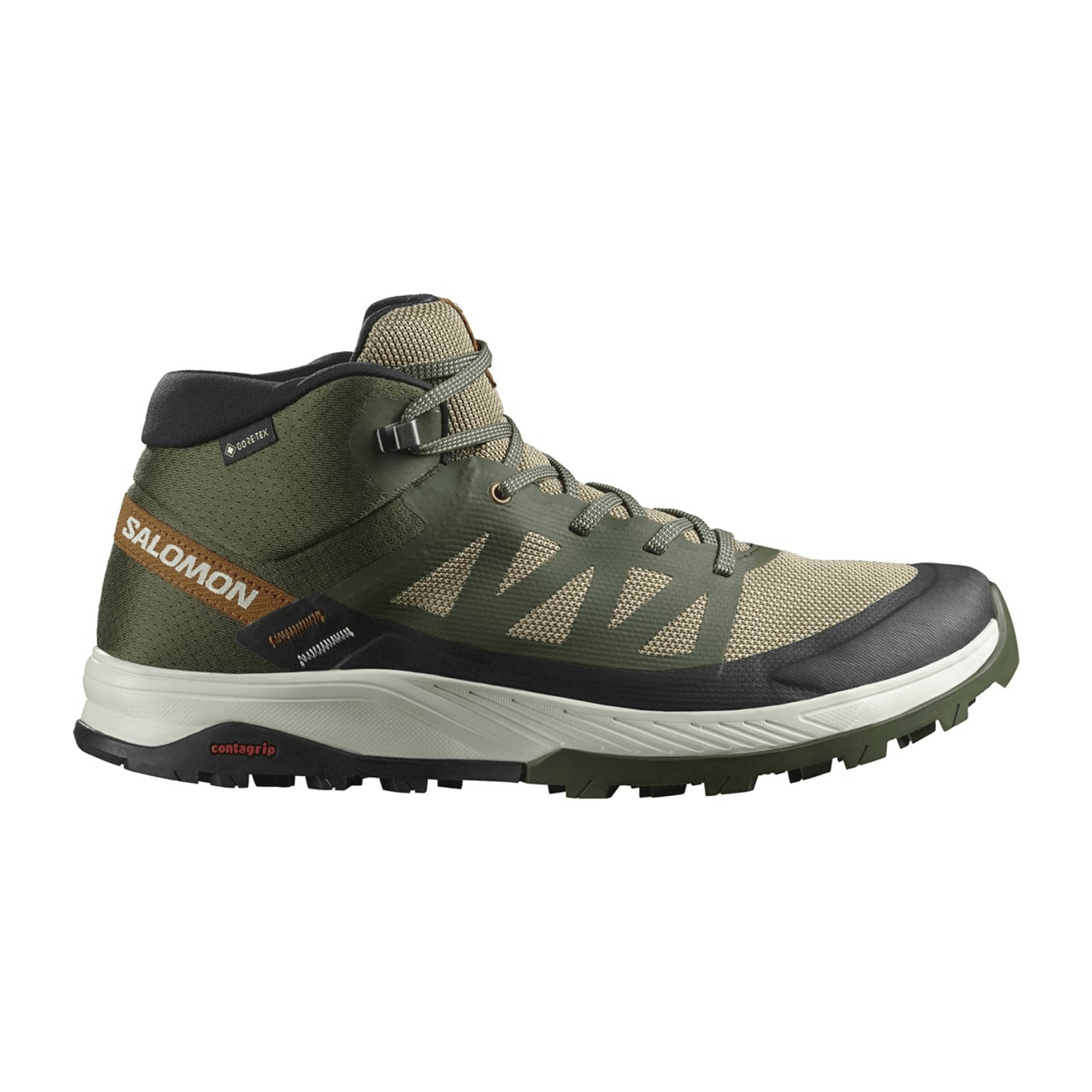 Salomon Outrise Mid GTX for men, green, shoes
