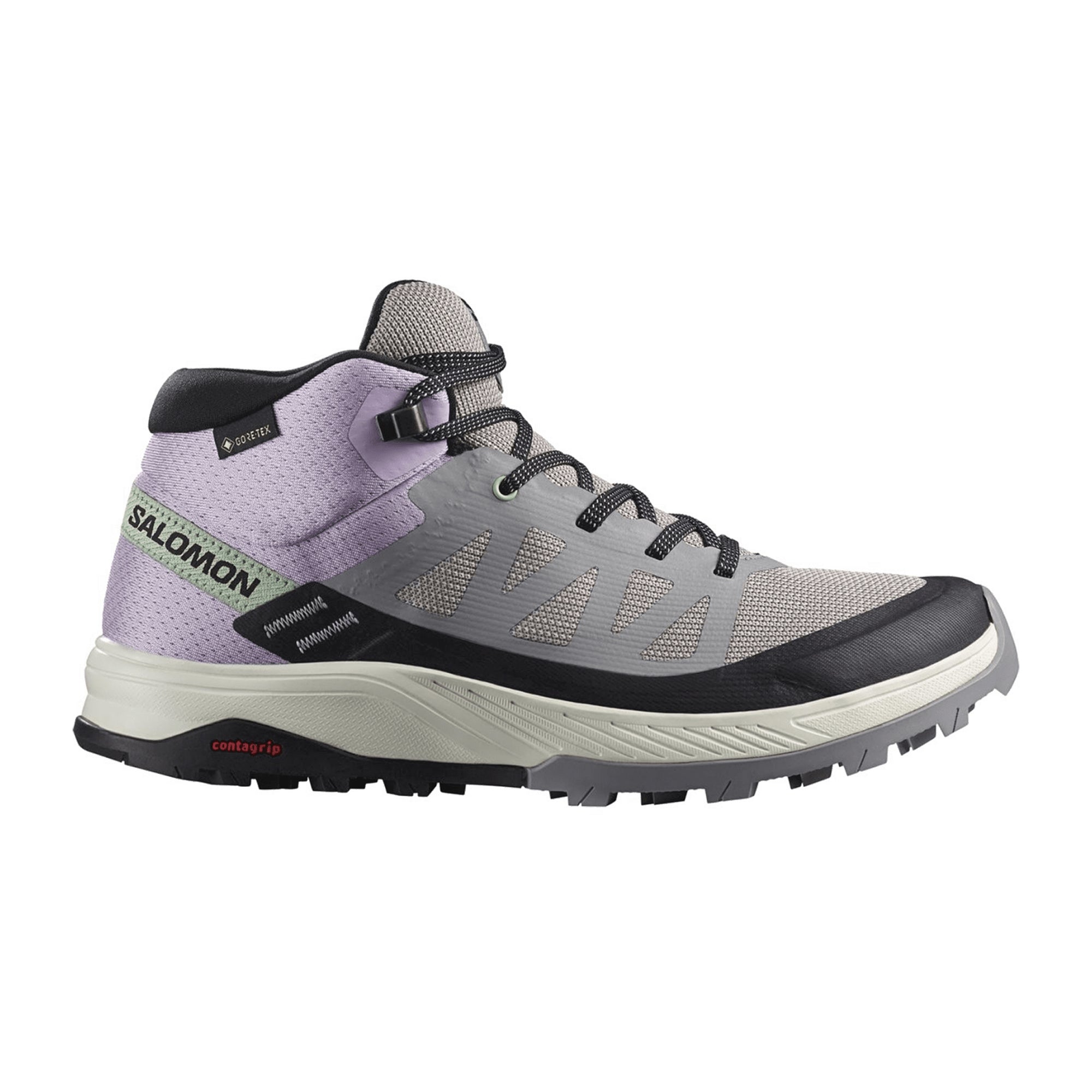 Salomon shoes OUTRISE MID GTX W Black for women, purple