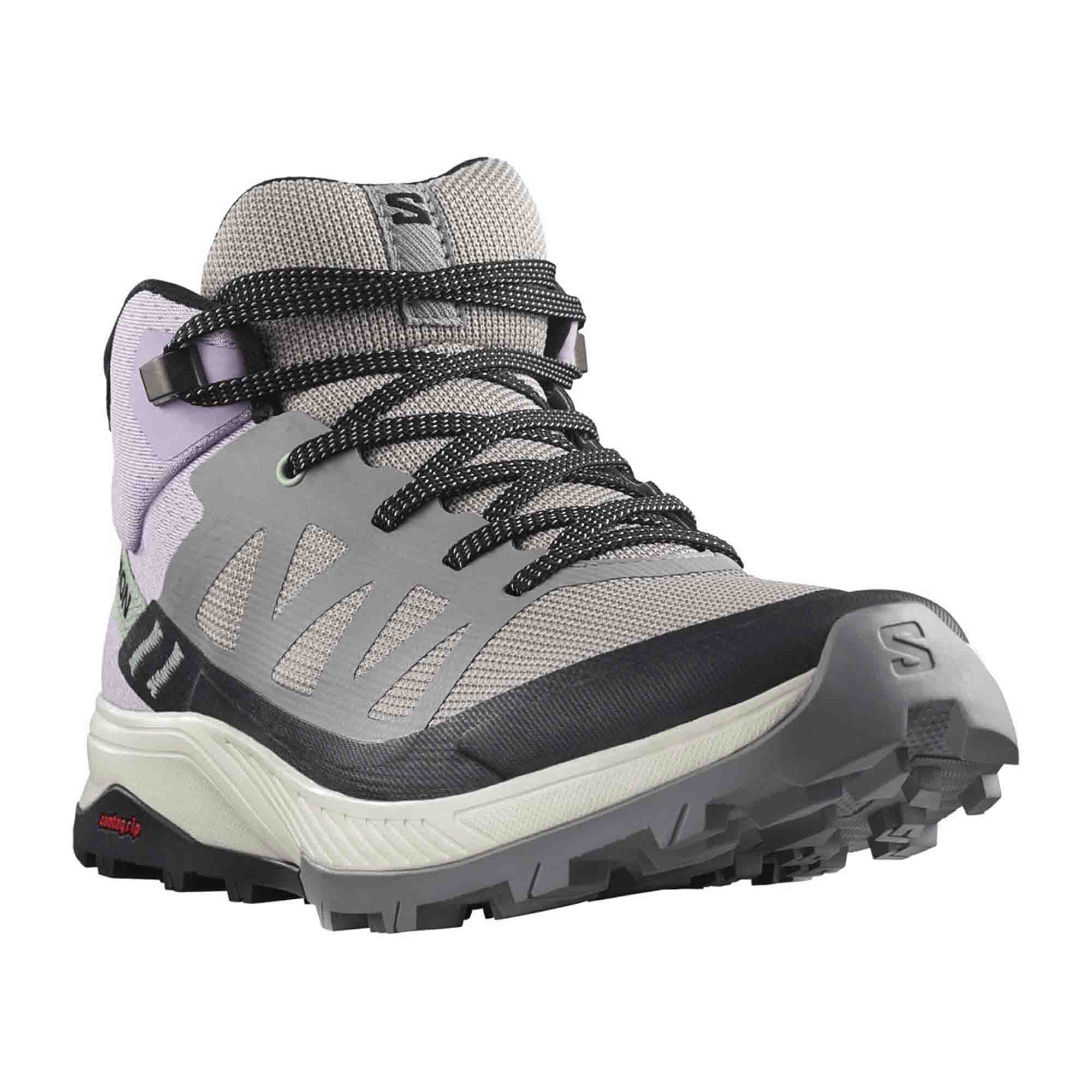 Salomon shoes OUTRISE MID GTX W Black for women, purple