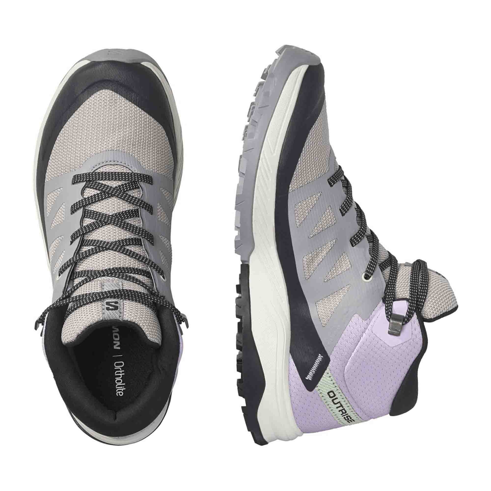 Salomon shoes OUTRISE MID GTX W Black for women, purple