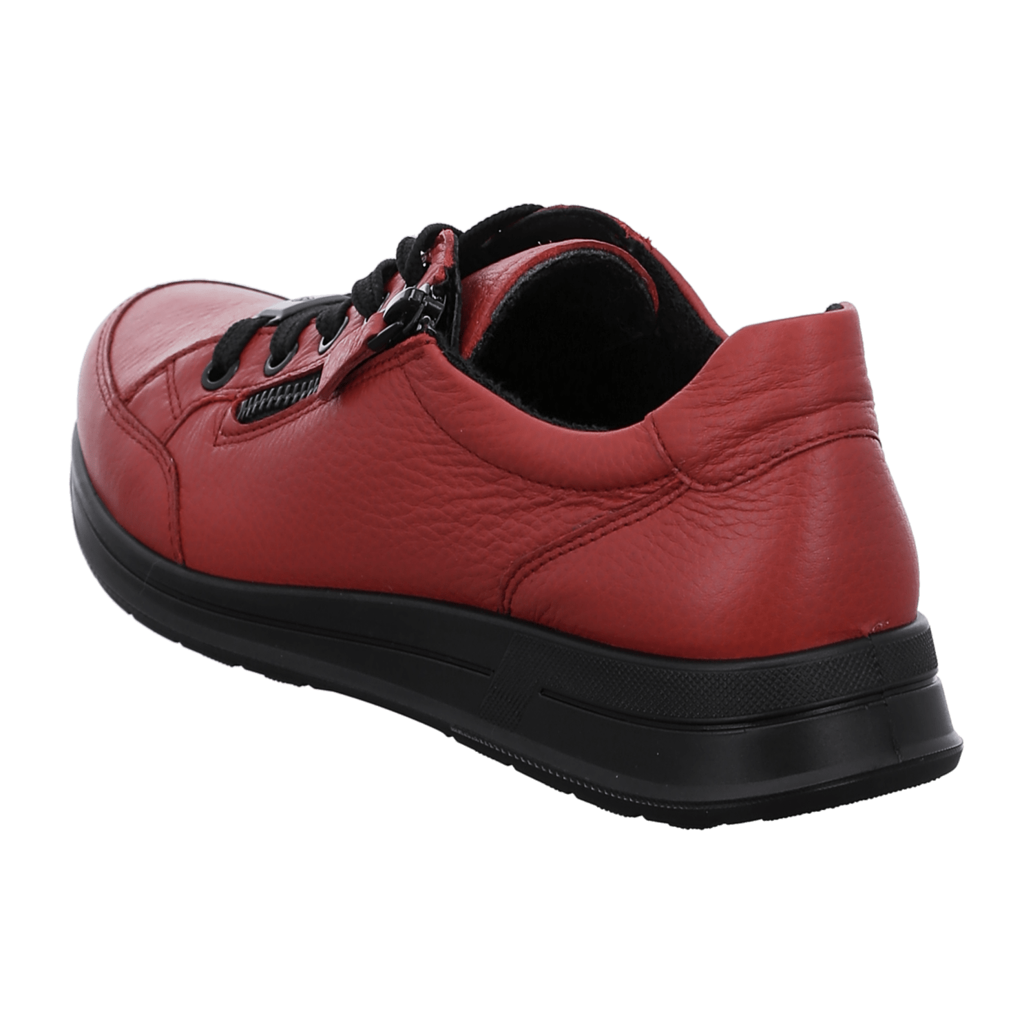 ARA Osaka Women's Smooth Leather Lace-Up Sneakers in Red