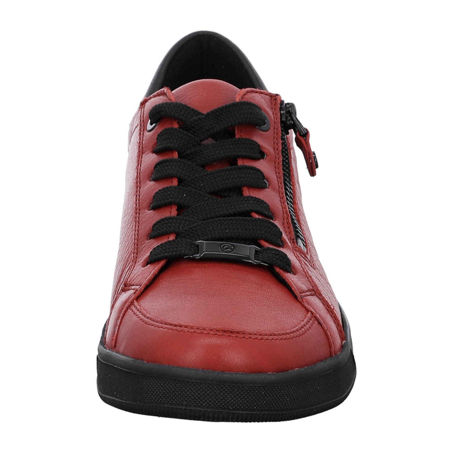 ARA Rom Sneakers for Women in Red Smooth Leather with Lace-Up Closure and Round Toe