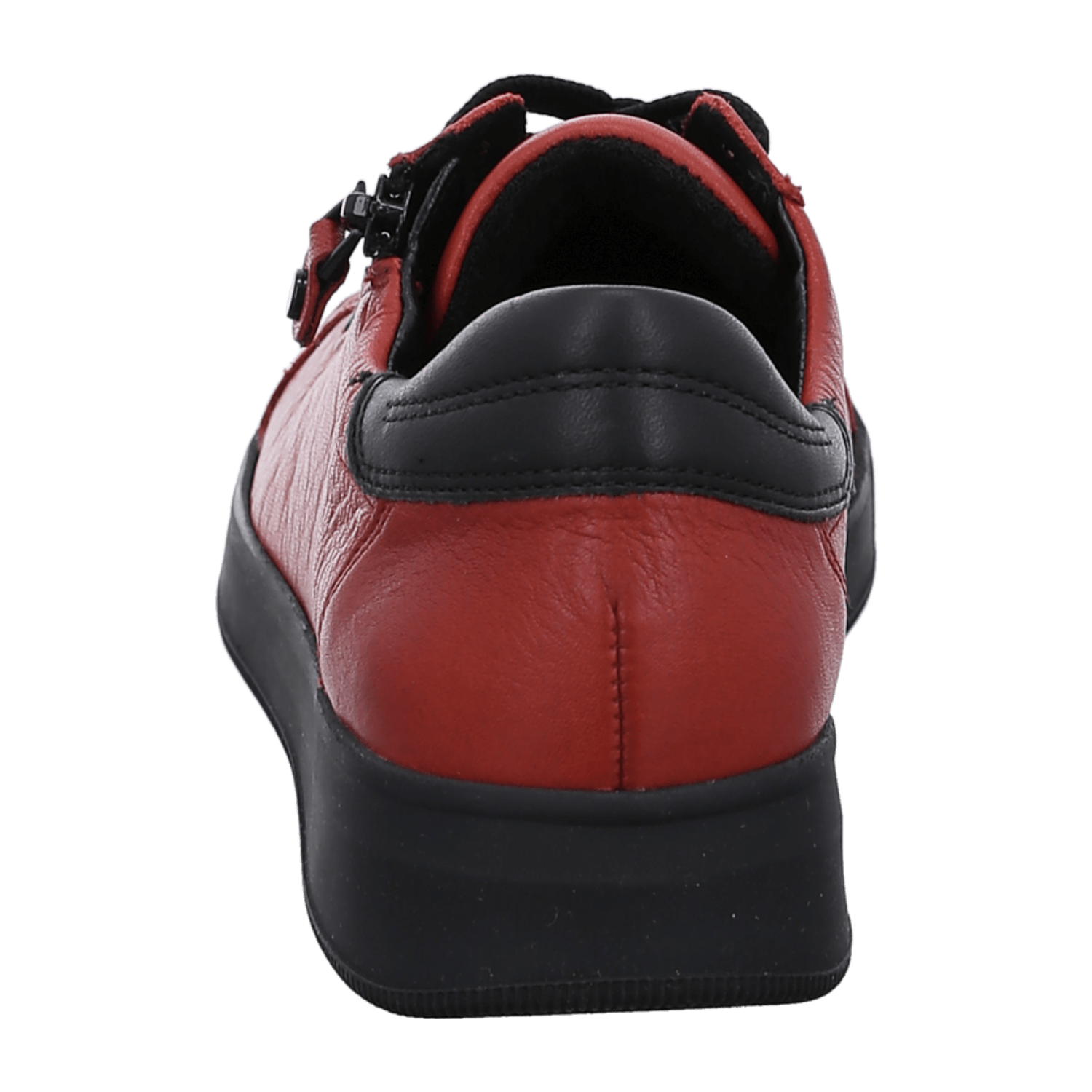 ARA Rom Sneakers for Women in Red Smooth Leather with Lace-Up Closure and Round Toe