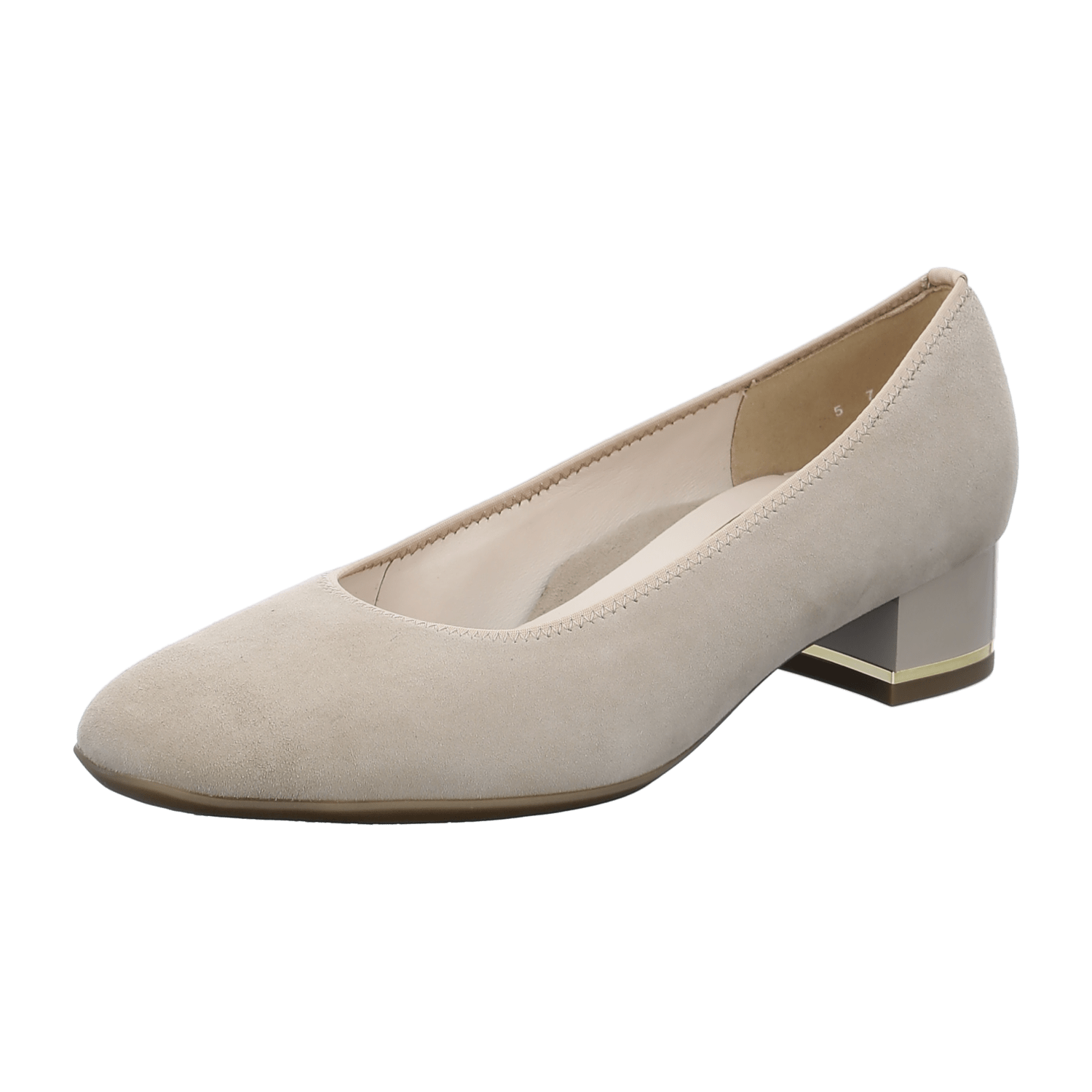ARA CANBERRA Women's Pumps in Beige Suede with Round Toe and Leather Lining