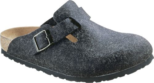 Birkenstock clog Boston anthracite wool felt - Bartel-Shop