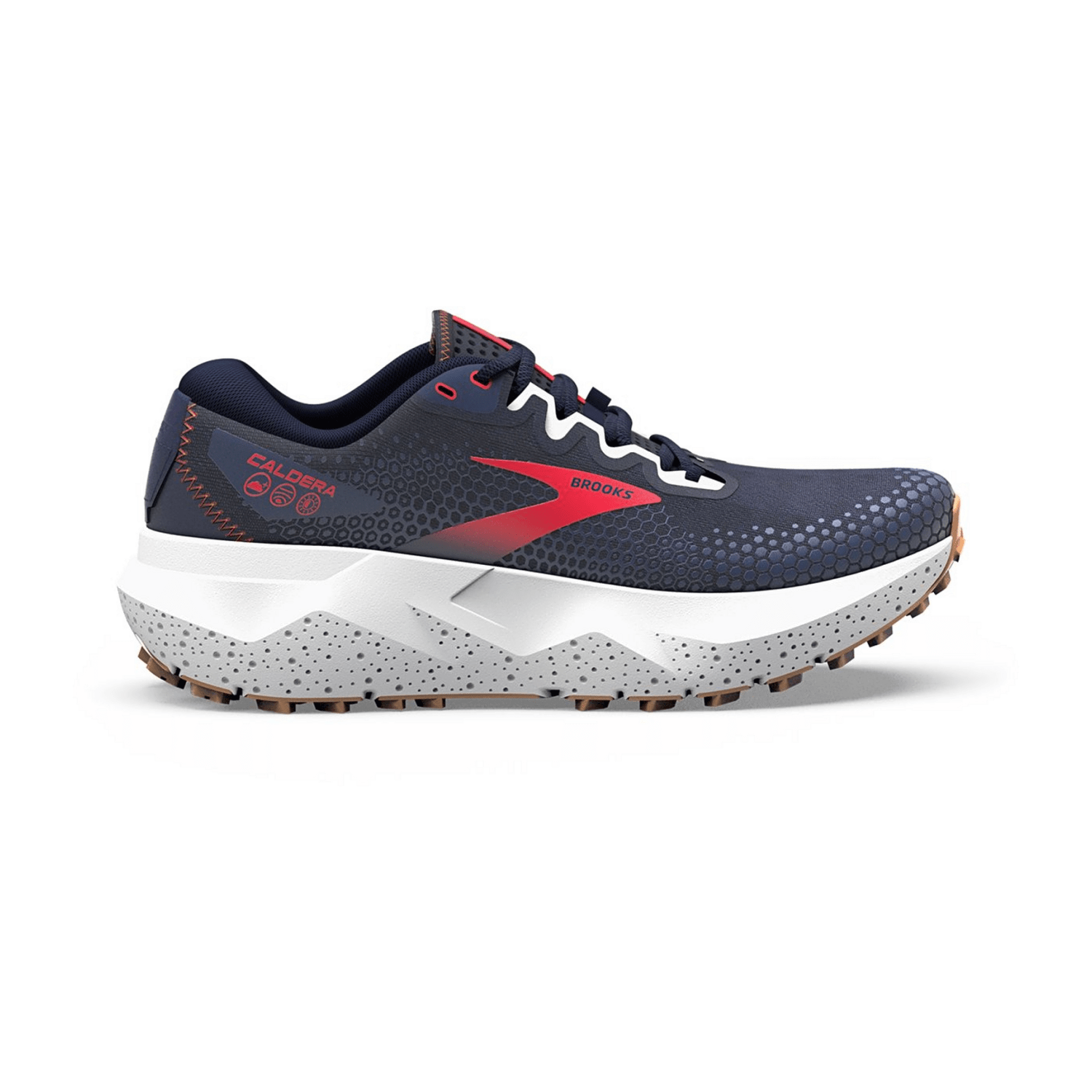 Brooks Caldera 6 Women's Running Shoes - Lace-Up Sneakers with Cotton Upper, Rubber Outsole, and Mesh Lining in Peacoat/Bittersweet Navy