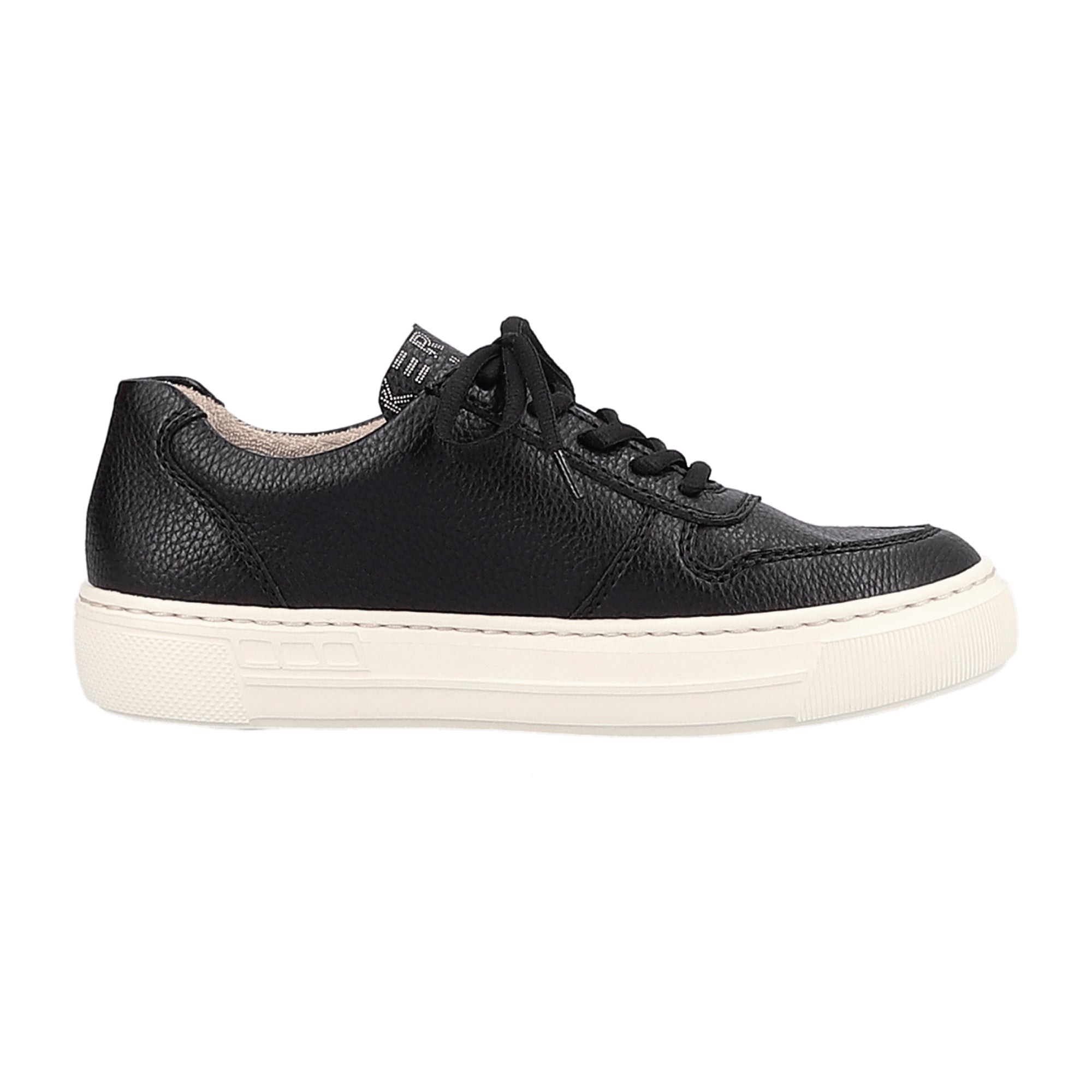 Rieker Women's Black Lace-Up Casual Shoes with Removable Insole