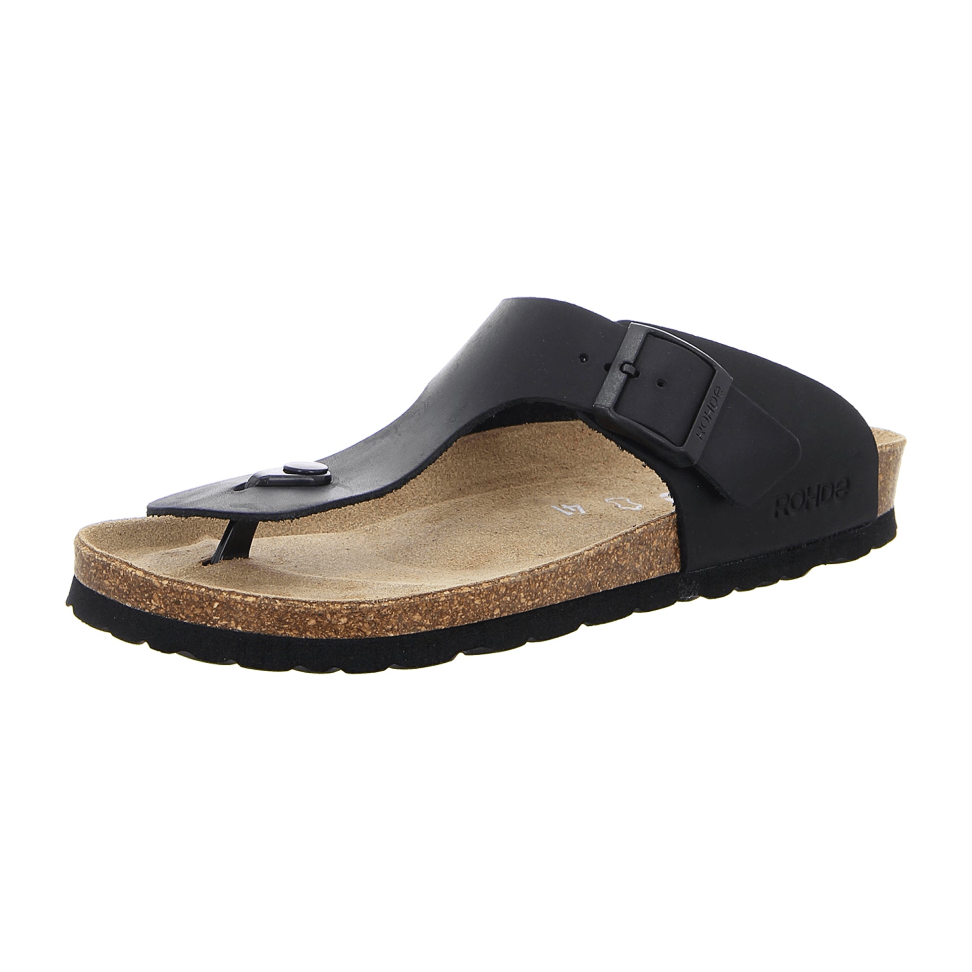 Rohde Men's Black Flip Flops Comfortable Spring Summer Footwear