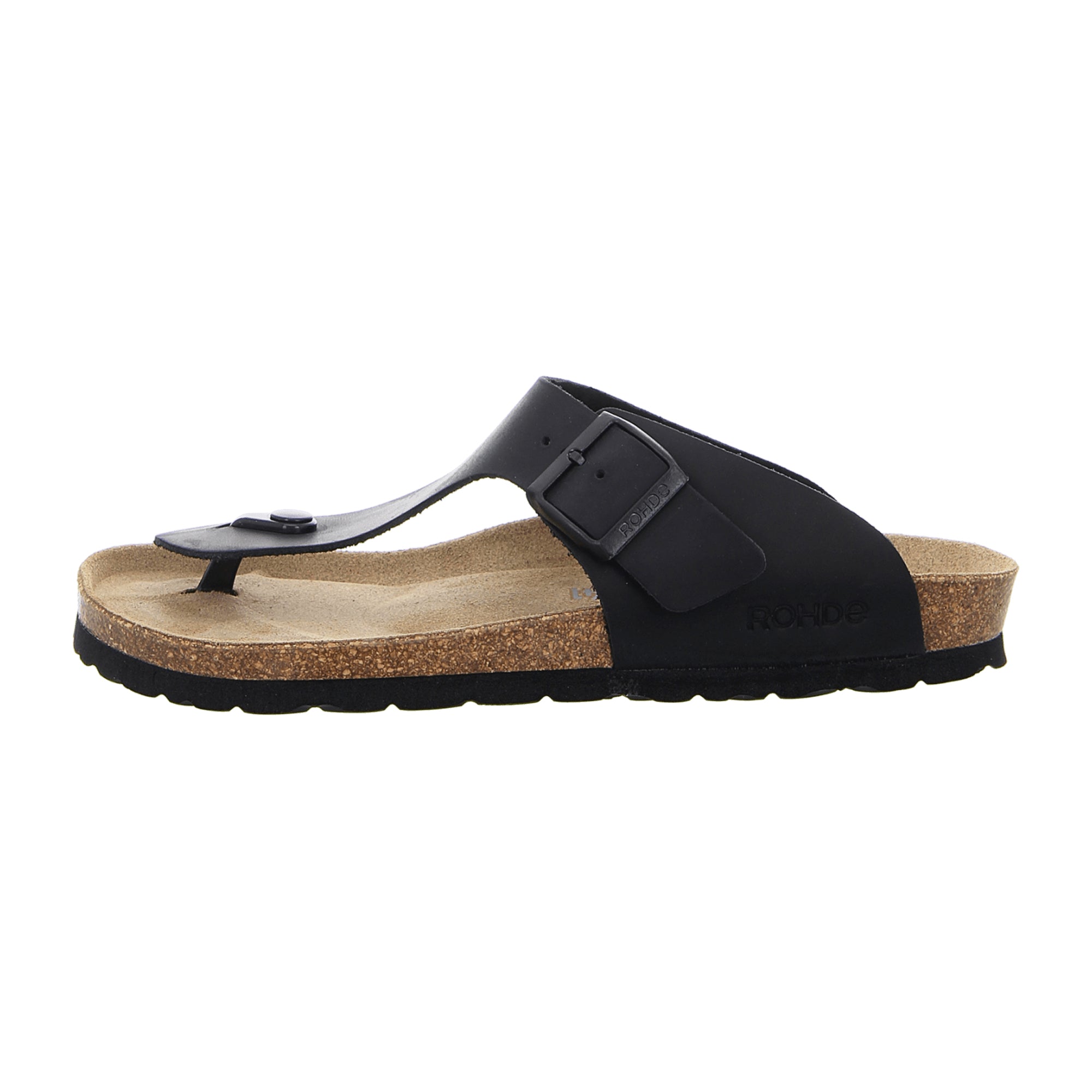 Rohde Men's Black Flip Flops Comfortable Spring Summer Footwear