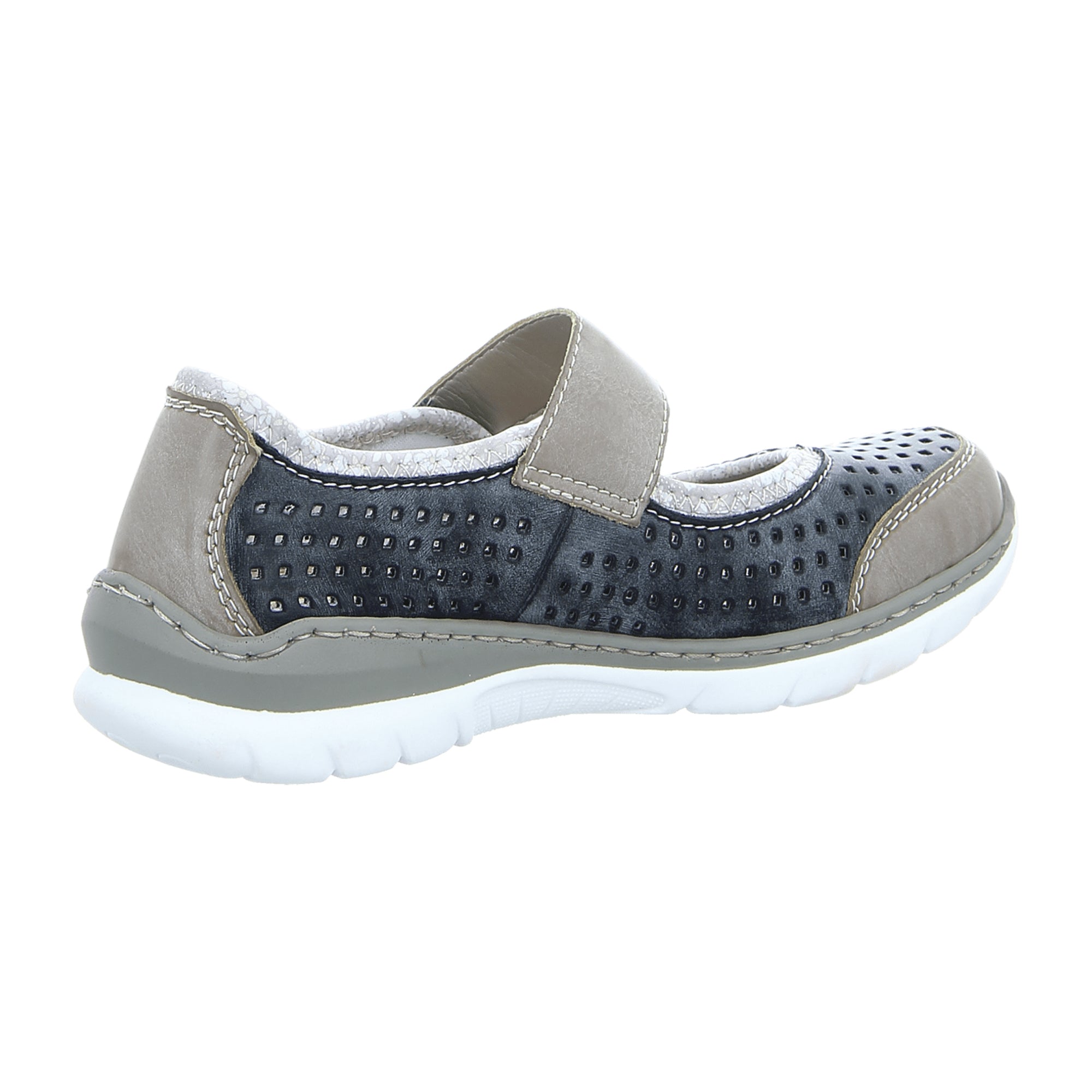 Rieker Comfortable Women's Slip-On Shoes Blue