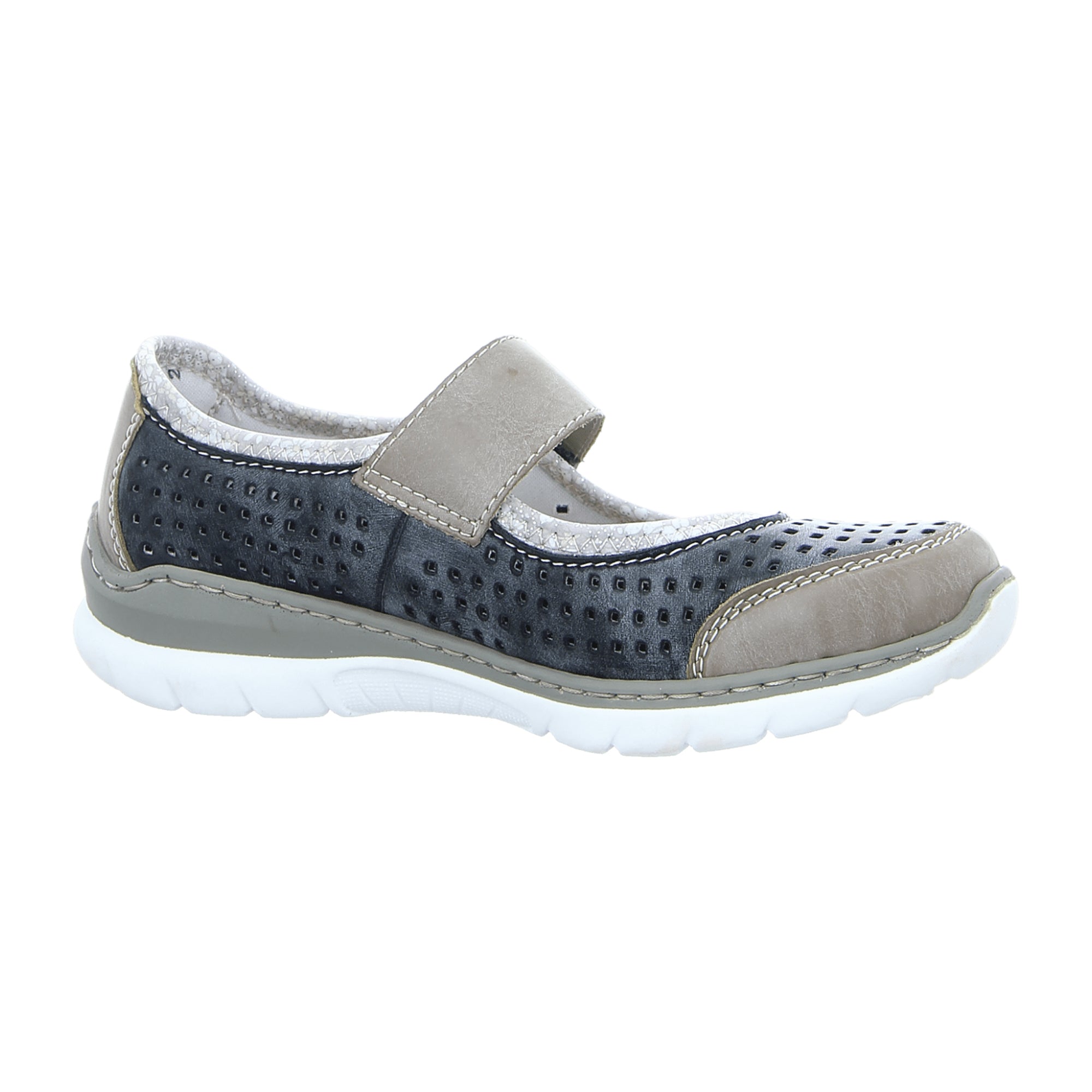 Rieker Comfortable Women's Slip-On Shoes Blue